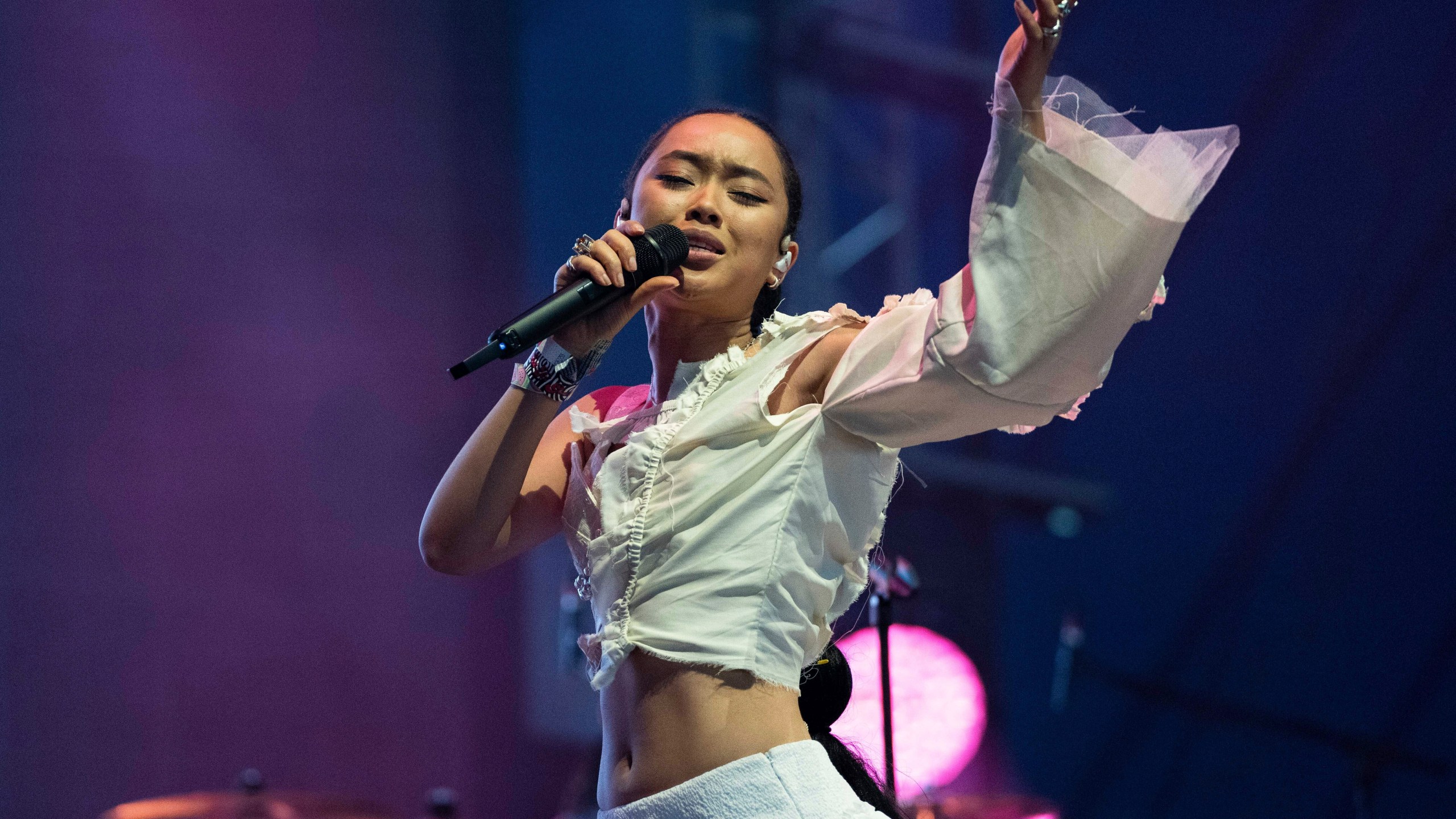 FILE - Griff performs at the Glastonbury Festival in Worthy Farm, Somerset, England, Friday, June 24, 2022. The British singer-songwriter released her debut album, “Vertigo,” on Friday. (AP Photo/Scott Garfitt, File)