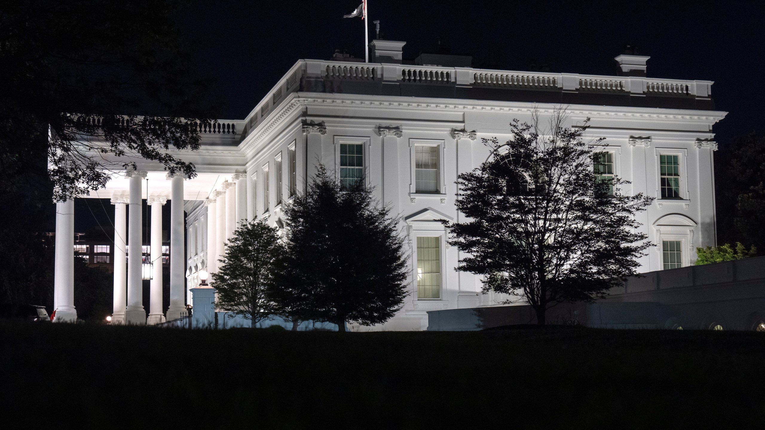 The White House is seen Saturday, July 13, 2024, in Washington. (AP Photo/Mark Schiefelbein)