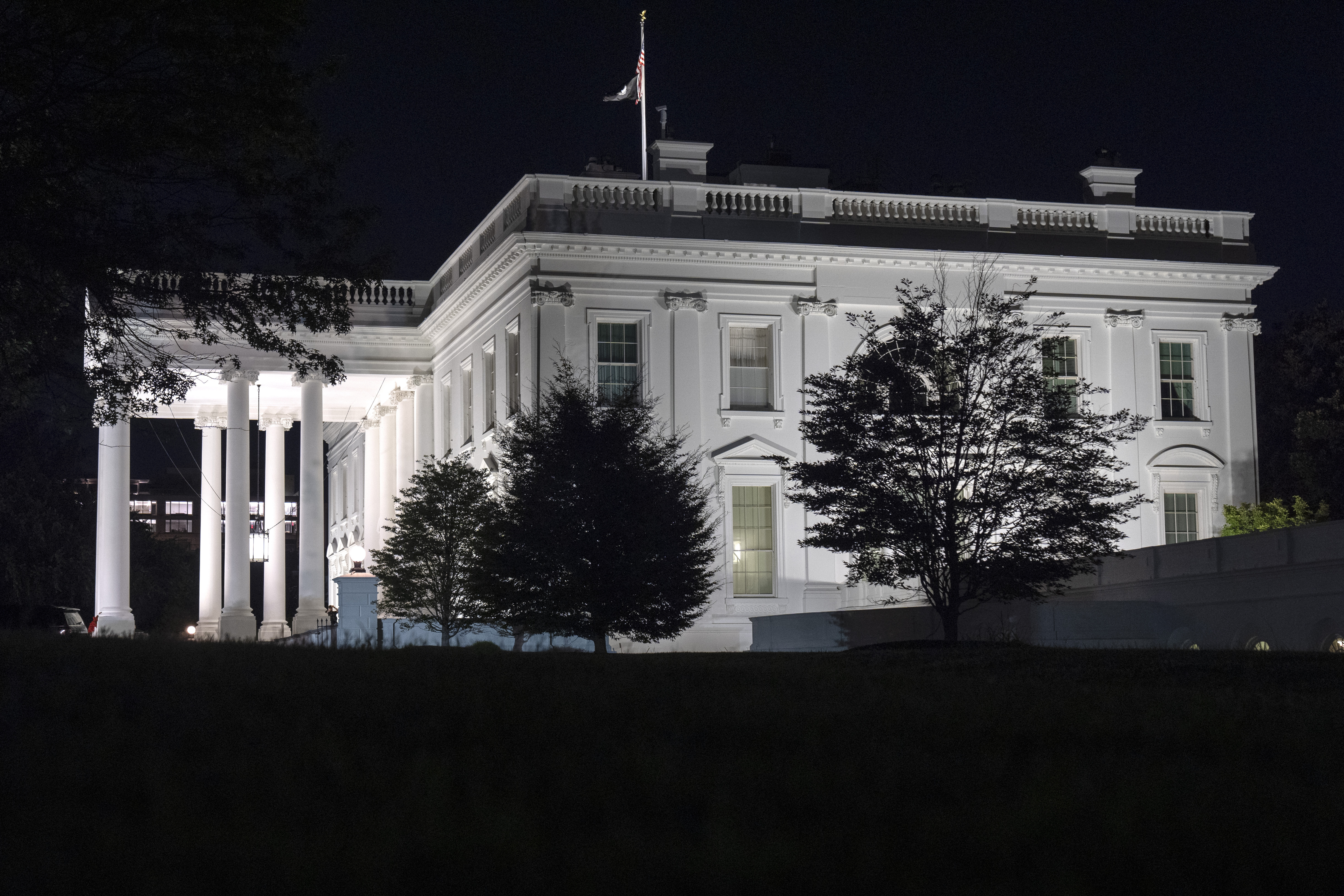 The White House is seen Saturday, July 13, 2024, in Washington. (AP Photo/Mark Schiefelbein)