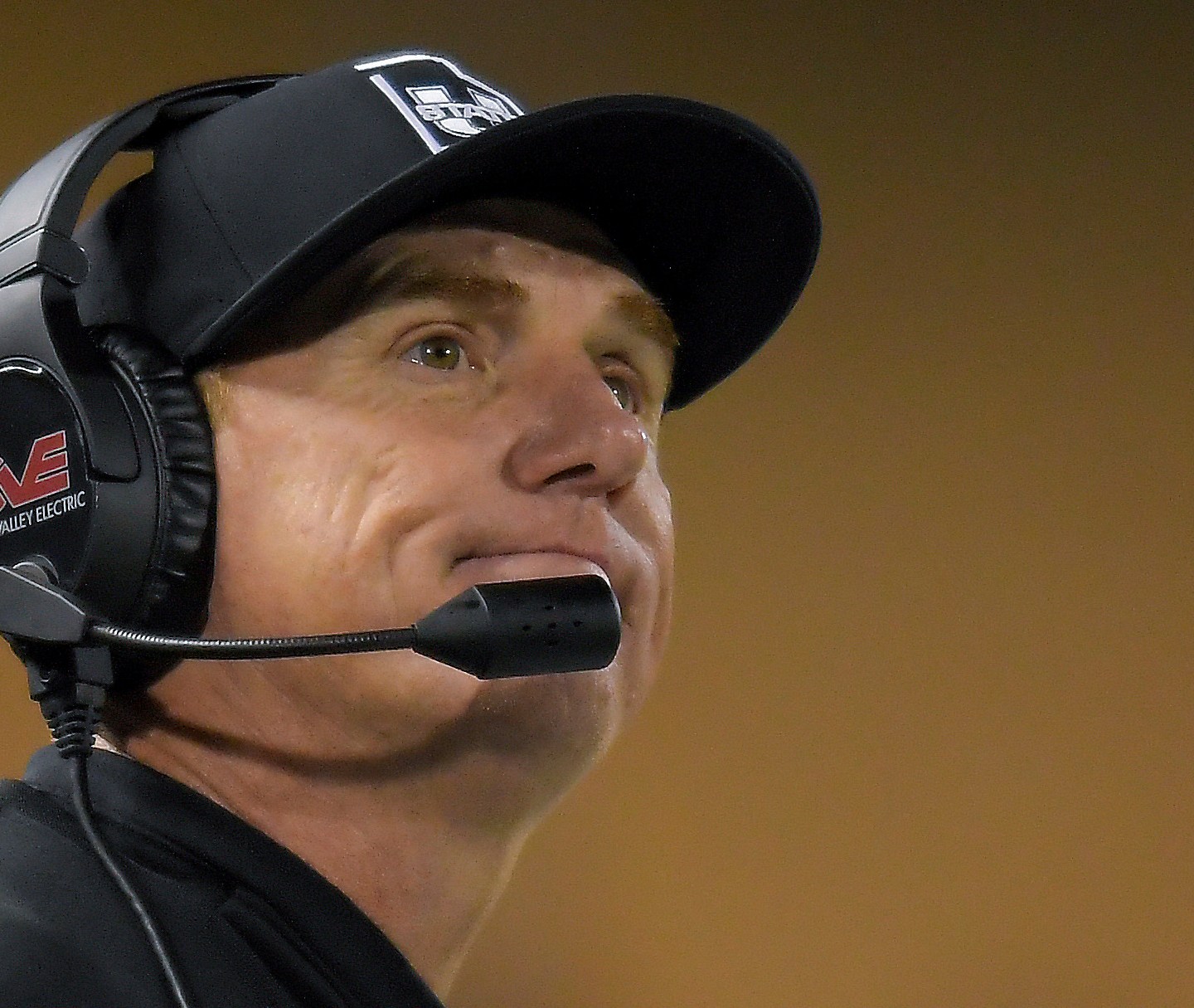 FILE - Utah State coach Blake Anderson reacts to a penalty during the second half of the team's NCAA college football game against Boise State on Saturday, Nov. 18, 2023, in Logan, Utah. Utah State says it’s firing Blake Anderson after an external review of allegations that he hadn’t complied with Title IX policies regarding the reporting of sexual misconduct cases. Defensive coordinator and defensive ends coach Nate Dreiling will be Utah State’s interim head coach during the upcoming season.(Eli Lucero/The Herald Journal via AP, File)