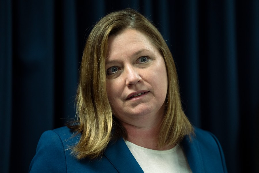 FILE - Pennsylvania Acting Attorney General Michelle Henry speaks with members of the media during a news conference in Norristown, Pa., Feb. 22, 2023. Months before Donald Trump's assassination attempt, some Pennsylvania lawmakers had proposed to outlaw the type of rifle used in the shooting. (AP Photo/Matt Rourke, File)