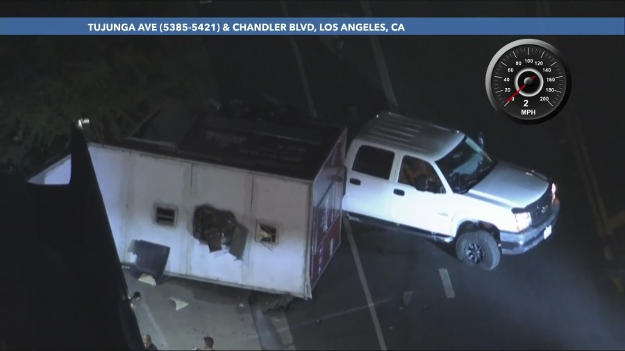 North Hollywood pursuit crash