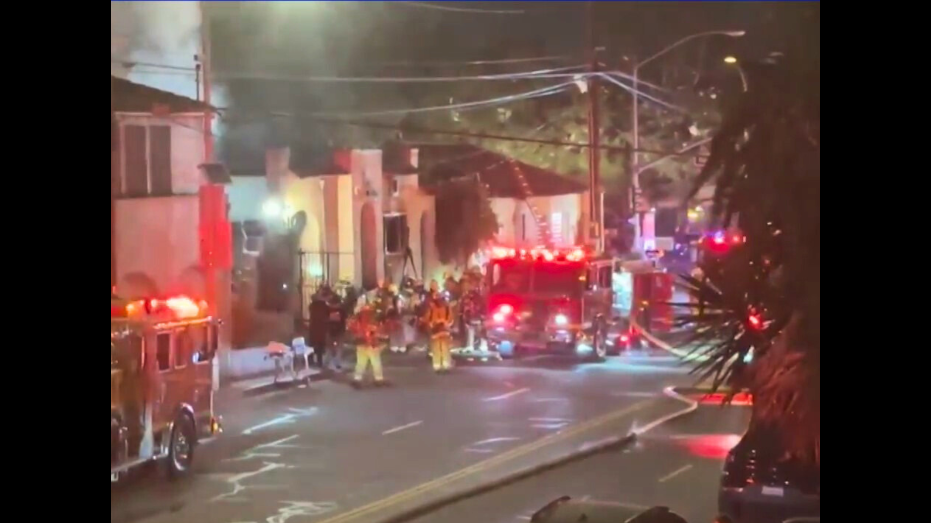 Residents are dismayed after a large fire ignited at a West Hollywood home they said has been taken over by squatters on June 28, 2024.