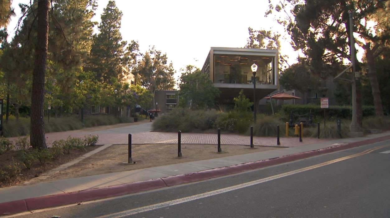 The Saxon Residential Suite dorm rooms on the campus of the University of California, Los Angeles. (KTLA)