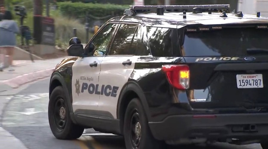 A UCLA Police Department patrol car seen on the University of California, Los Angeles campus. (KTLA)