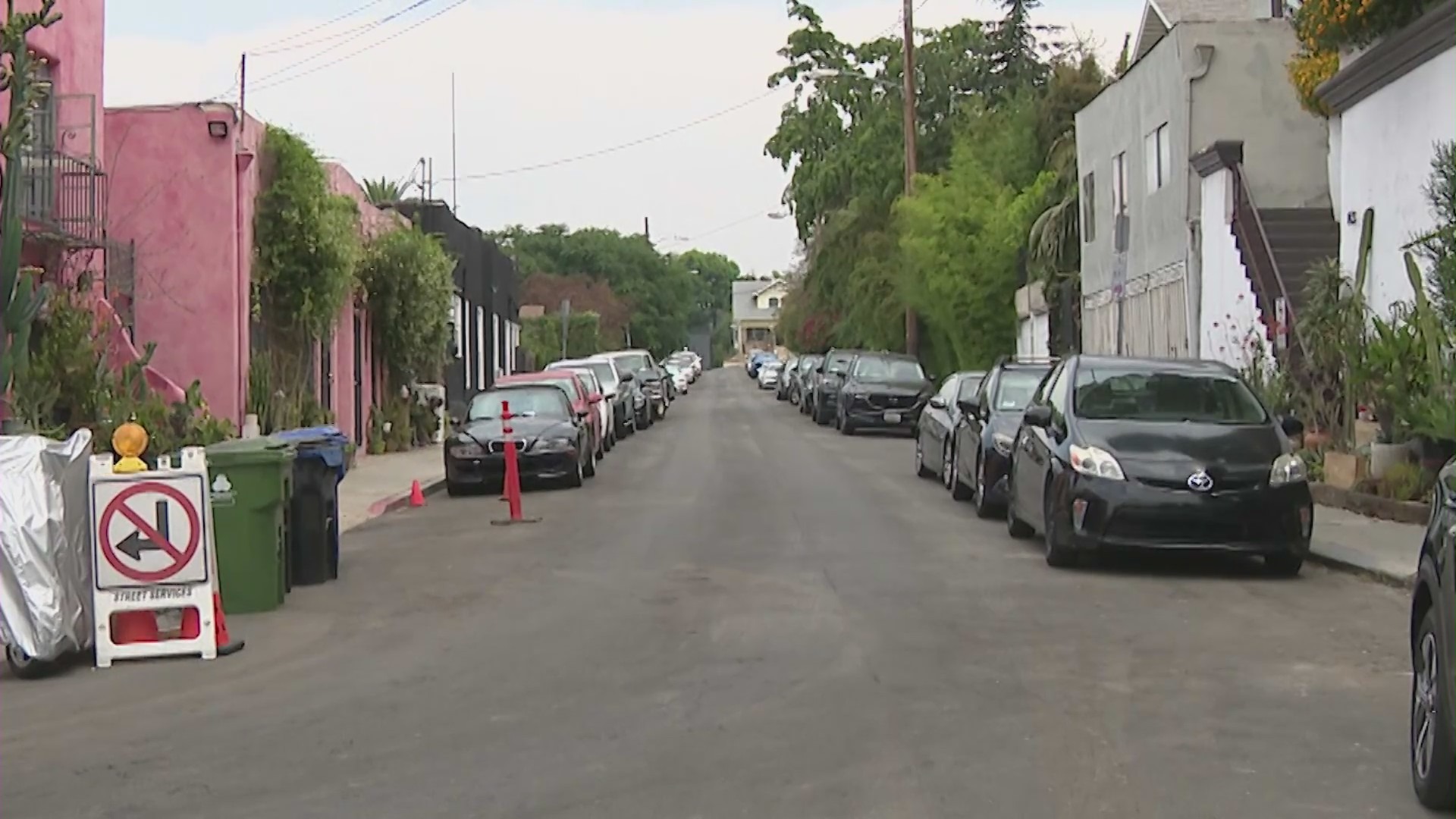 The Echo Park neighborhood where Richard Moore was arrested on June 27, 2024. (KTLA)