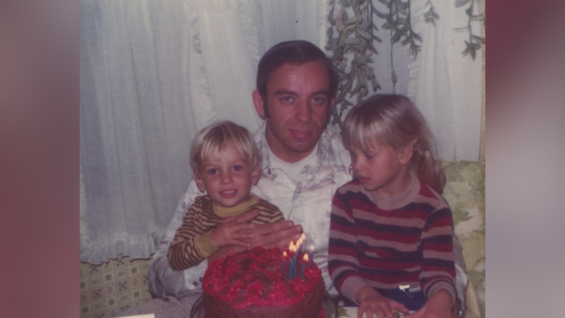 Bill Stampfl is seen with his two children. (Stampfl Family)