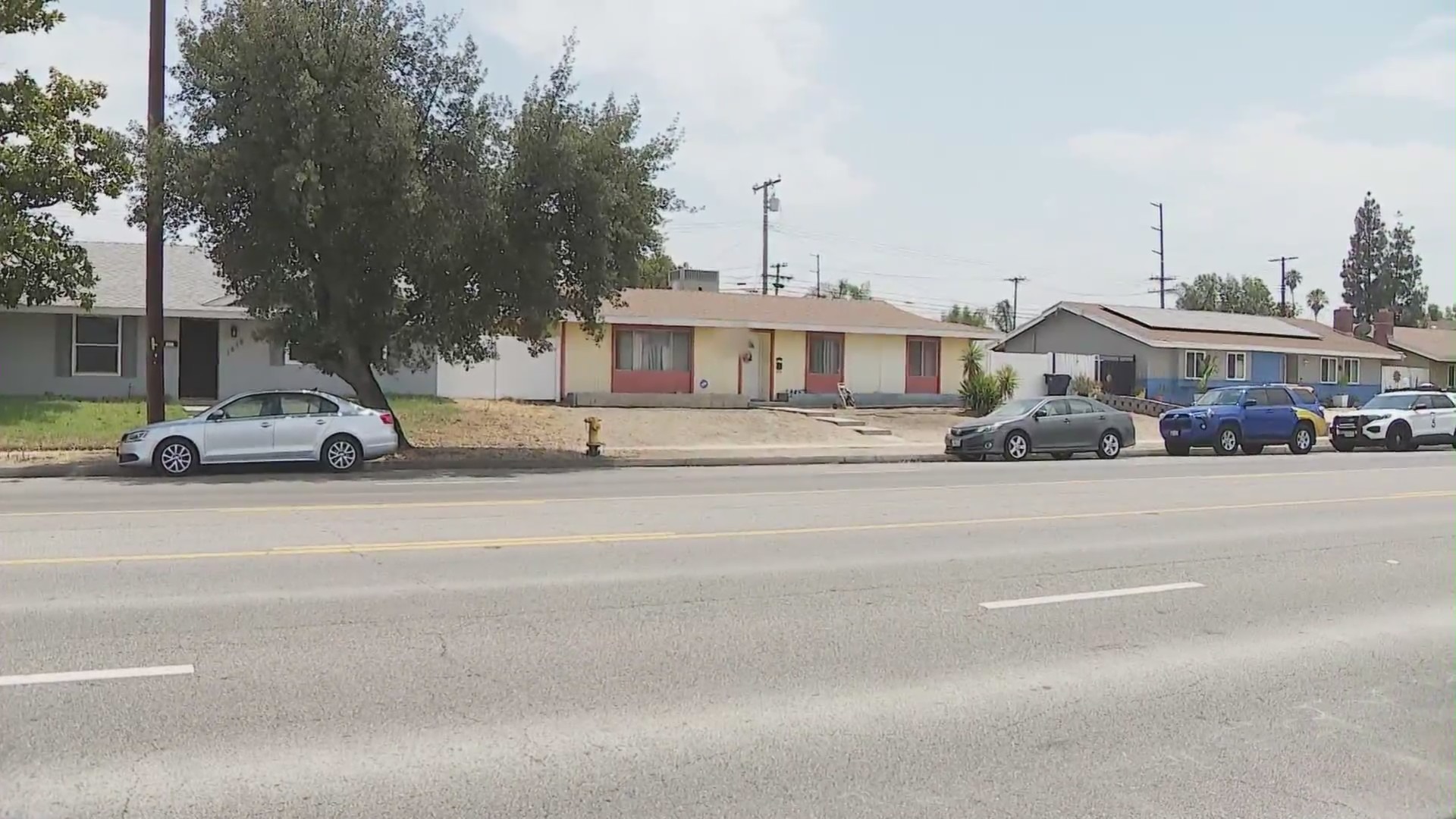 The home where a Redlands couple was violently assaulted on July 11, 2024. (KTLA)