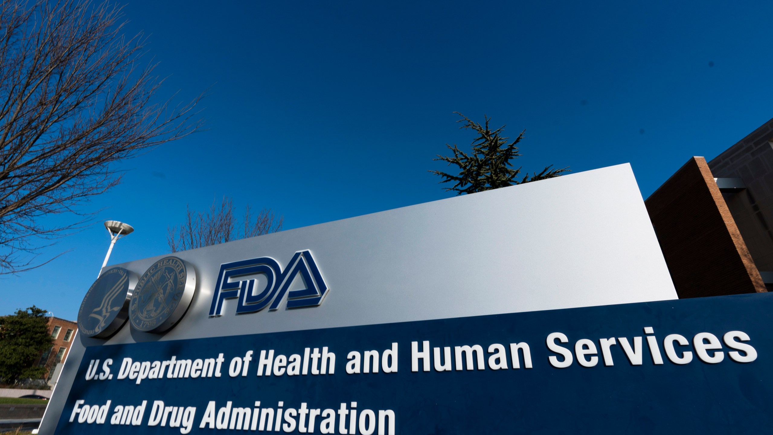 FILE- A sign is displayed for the Food and Drug Administration offices in Silver Spring, Md., on Dec. 10, 2020. (AP Photo/Manuel Balce Ceneta, File)