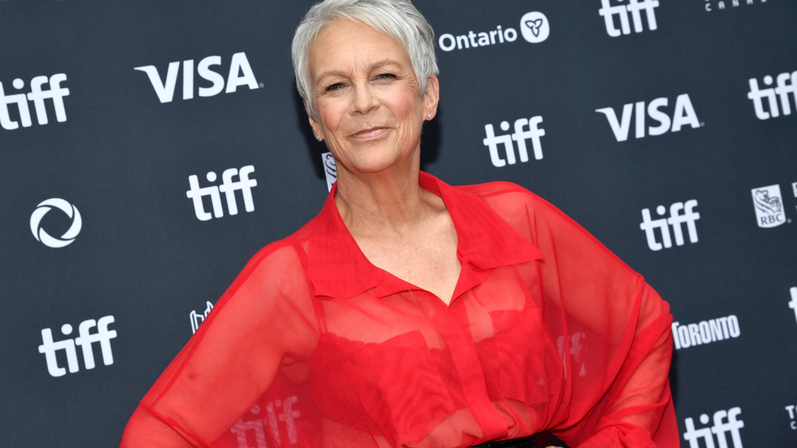 Jamie Lee Curtis attends the premiere of "The Last Showgirl" during the Toronto International Film Festival on Friday, Sept. 6, 2024, at Princess of Wales Theatre in Toronto. (Photo by Evan Agostini/Invision/AP)