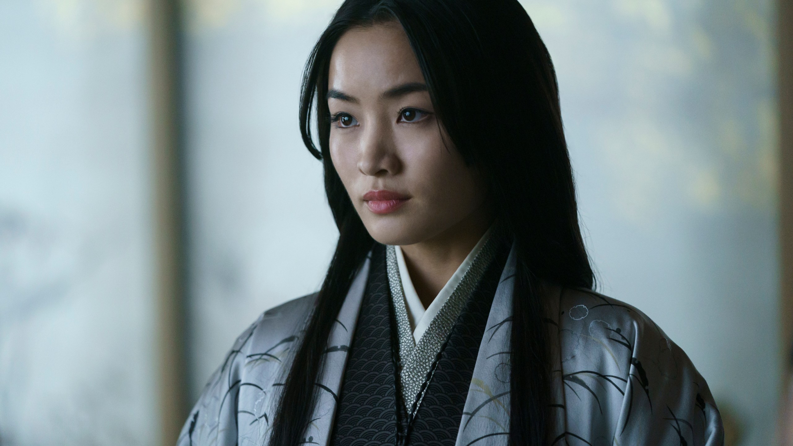 This image released by FX shows Anna Sawai as Toda Mariko in a scene from "Shogun." (Katie Yu/FX via AP)