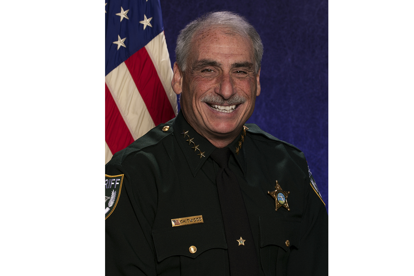 This undated photo provided by Volusia County, Fla. Sheriff office shows Volusia County Sheriff Michael J. Chitwood (Volusia County, Fla. Sheriff office via AP)