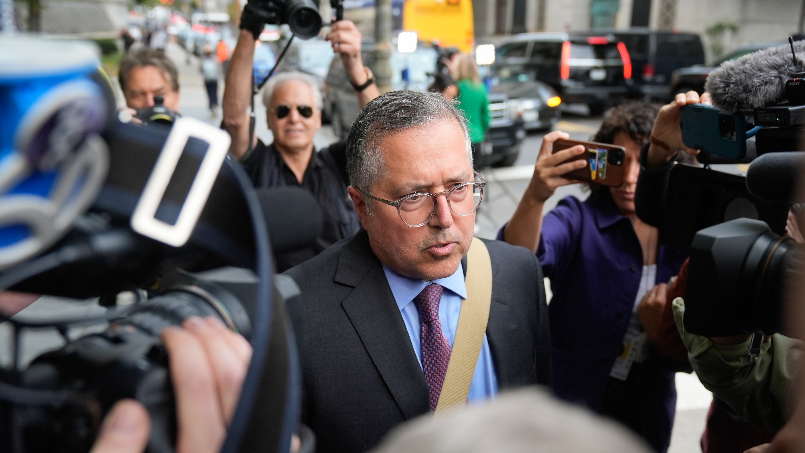 Marc Agnifilo, attorney for Sean "Diddy" Combs, arrives at Manhattan federal court, Tuesday, Sept. 17, 2024, in New York. (AP Photo/Seth Wenig)