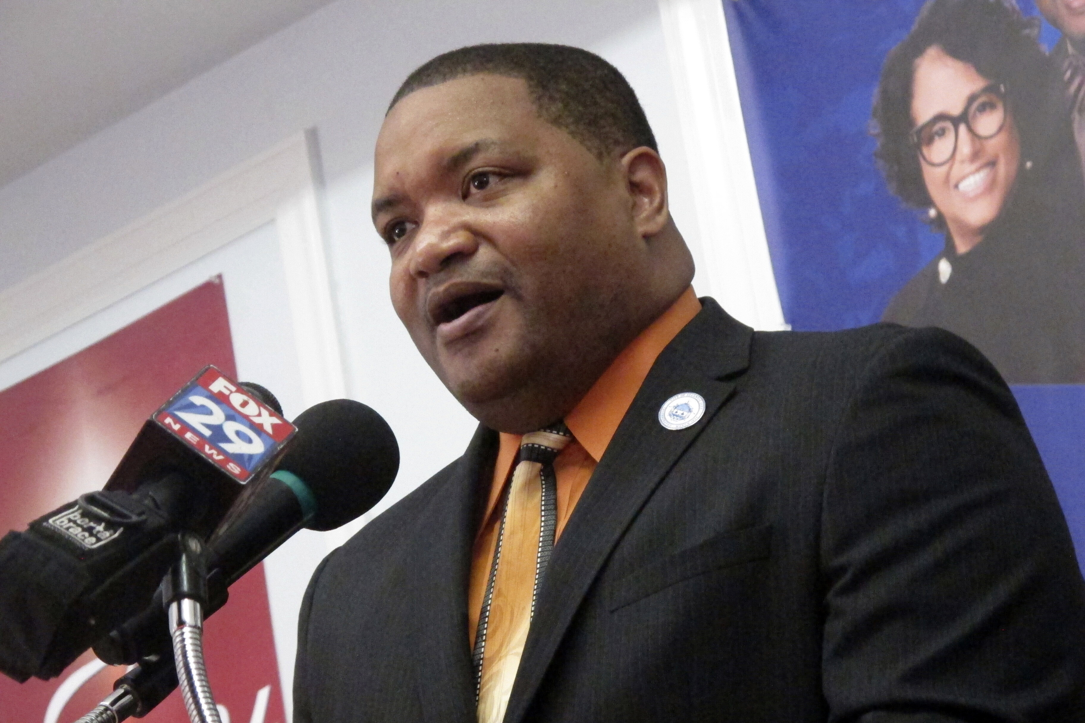 Atlantic City Mayor Marty Small Sr. speaks at a press conference in Atlantic City, N.J., on Jan. 15, 2020. (AP Photo/Wayne Parry)