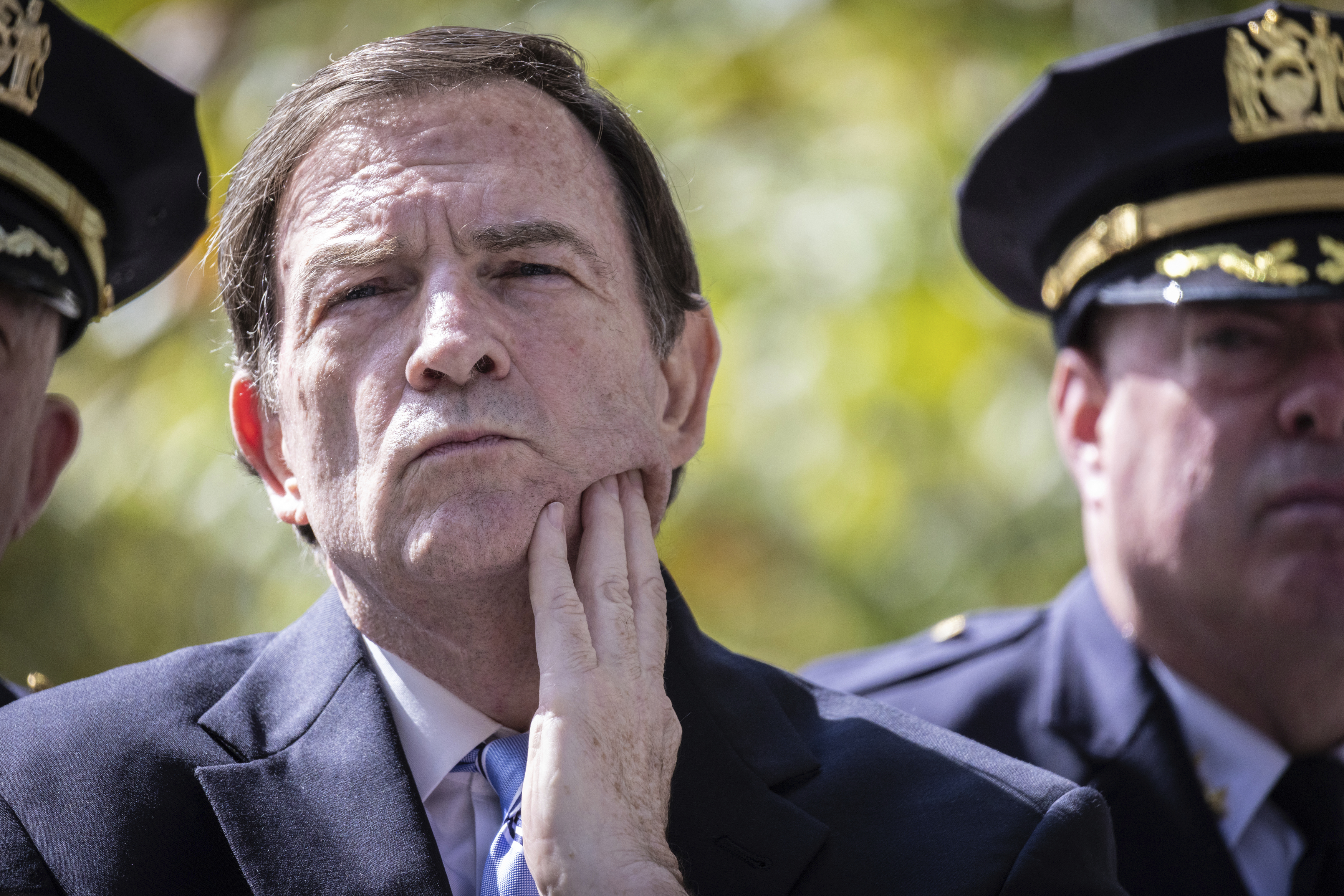 Interim New York Police Commissioner Thomas G. Donlon attends a news conference outside the United Nations Headquarters, Friday Sept. 20, 2024. (AP Photo/Stefan Jeremiah)