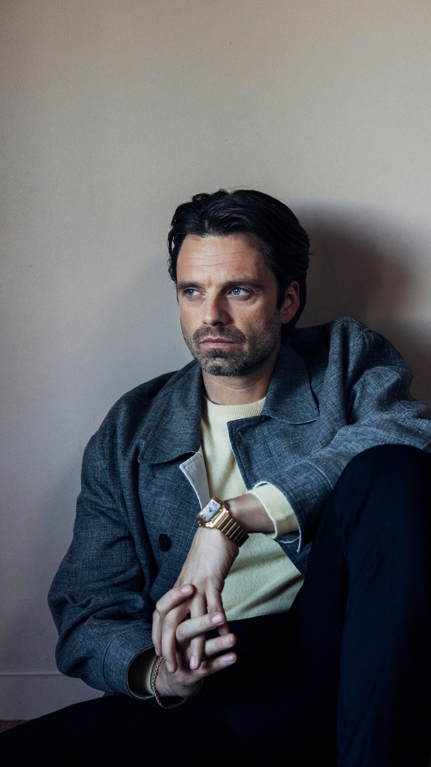 Sebastian Stan poses for a portrait to promote the film "The Apprentice" on Tuesday, Oct. 8, 2024, in New York. (Photo by Victoria Will/Invision/AP)