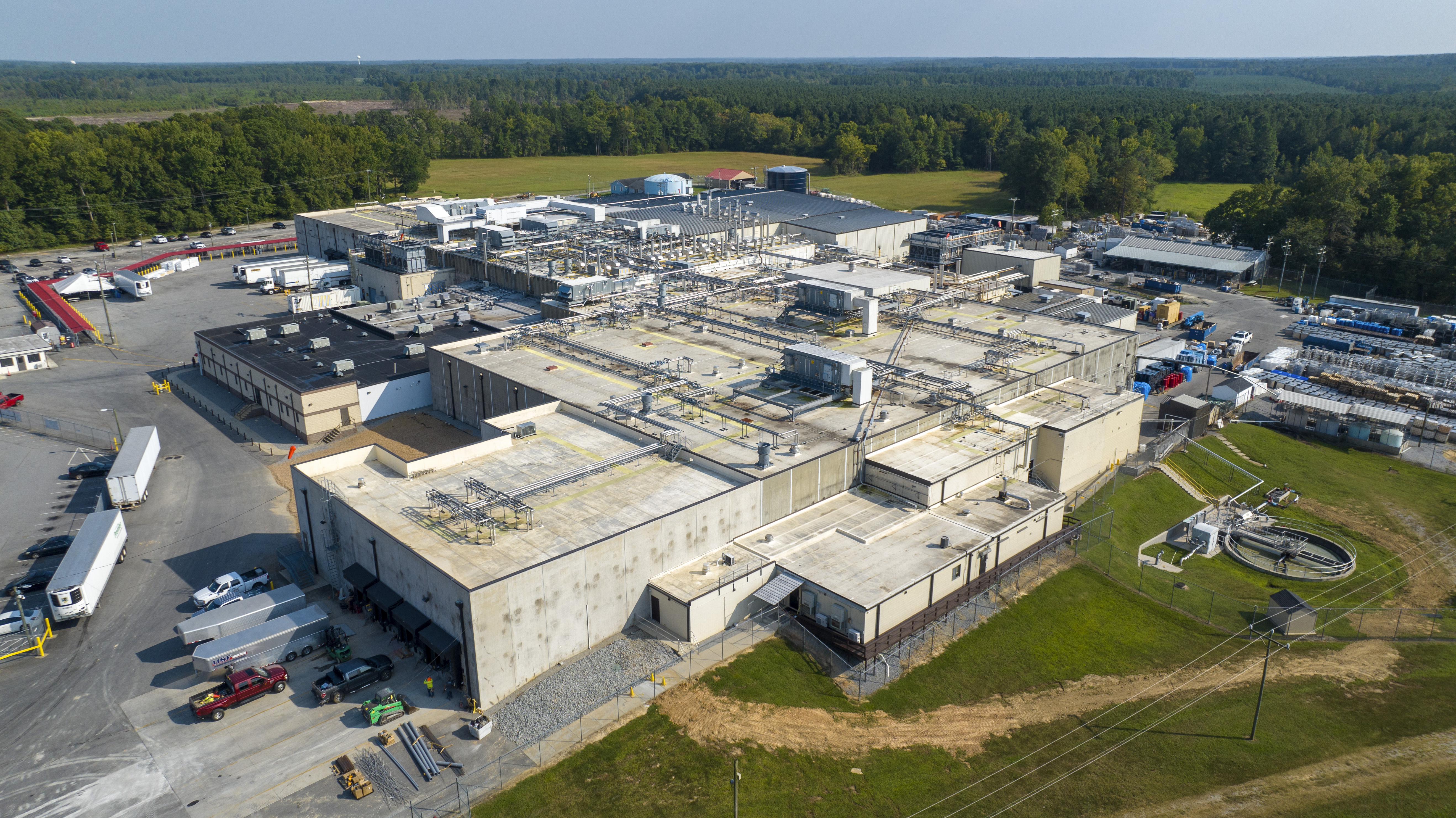 FILE - An aerial view of the Boar's Head processing plant that was tied to a deadly food poisoning outbreak, Aug. 29, 2024, in Jarratt, Va. (AP Photo/Steve Helber, File)