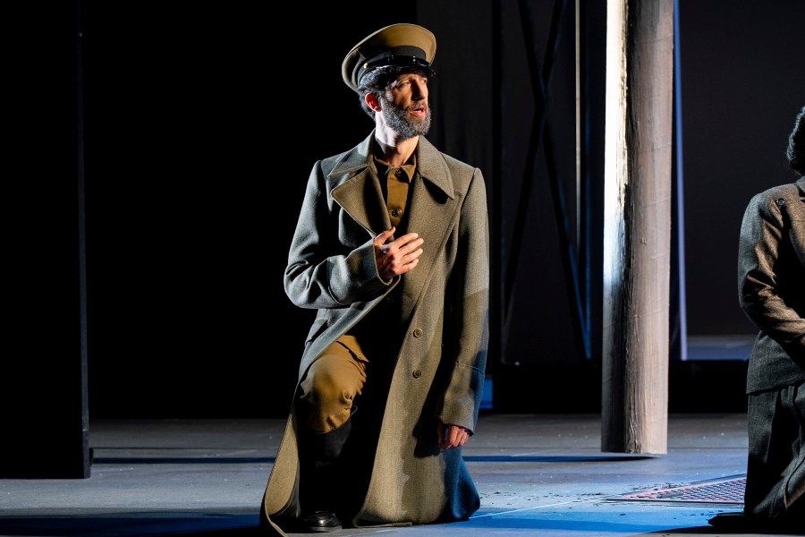 This image released by the Washington National Opera shows Bass David Leigh as Rocco the jailer in a new production of Beethoven's "Fidelio," opening Oct. 25 at the Washington National Opera. (Mauricio Castro/Washington National Opera via AP)