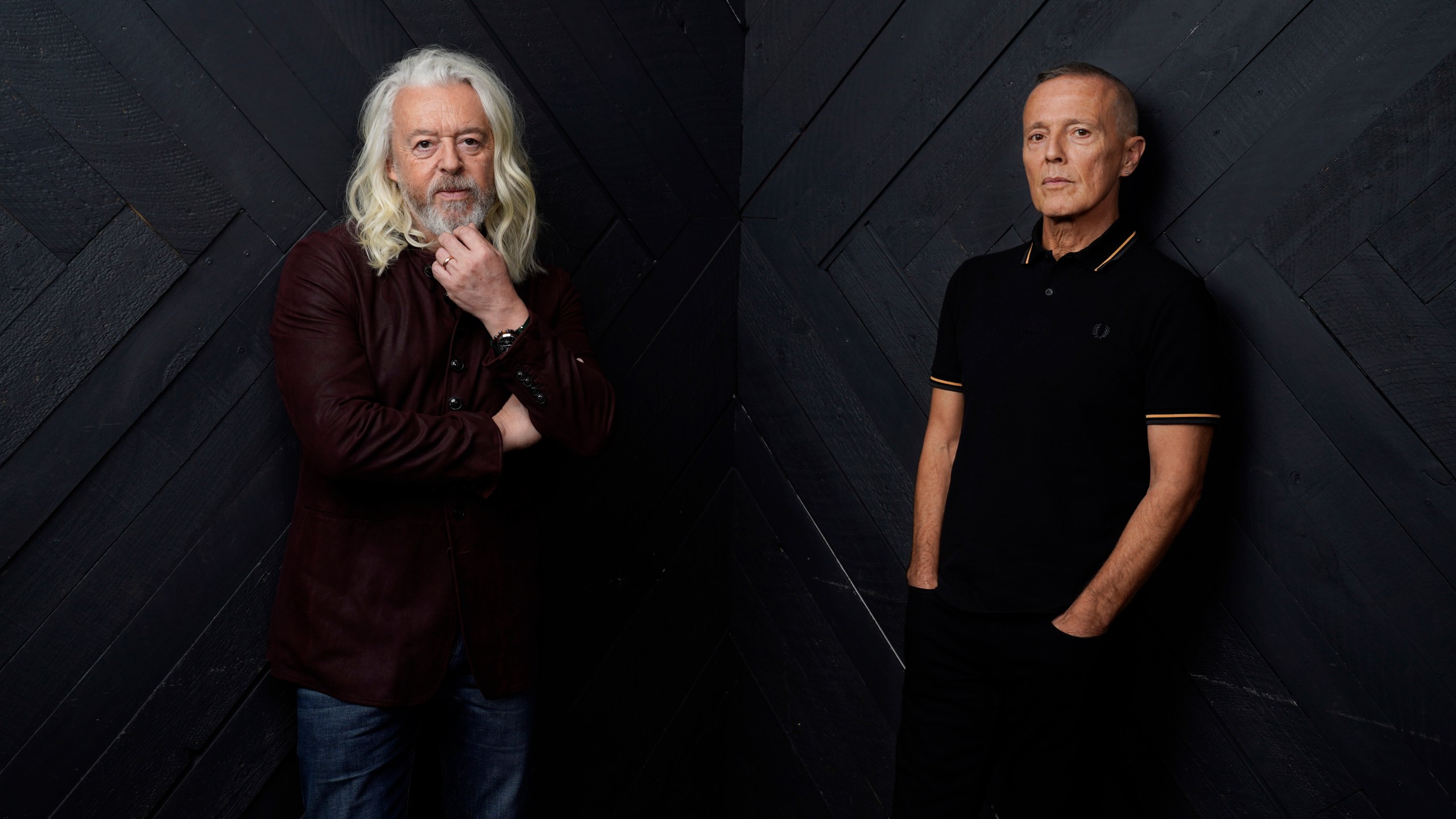 FILE - Roland Orzabal, left, and Curt Smith, of the band Tears For Fears, pose for a portrait in Los Angeles on Jan. 19, 2022. (AP Photo/Chris Pizzello, File)