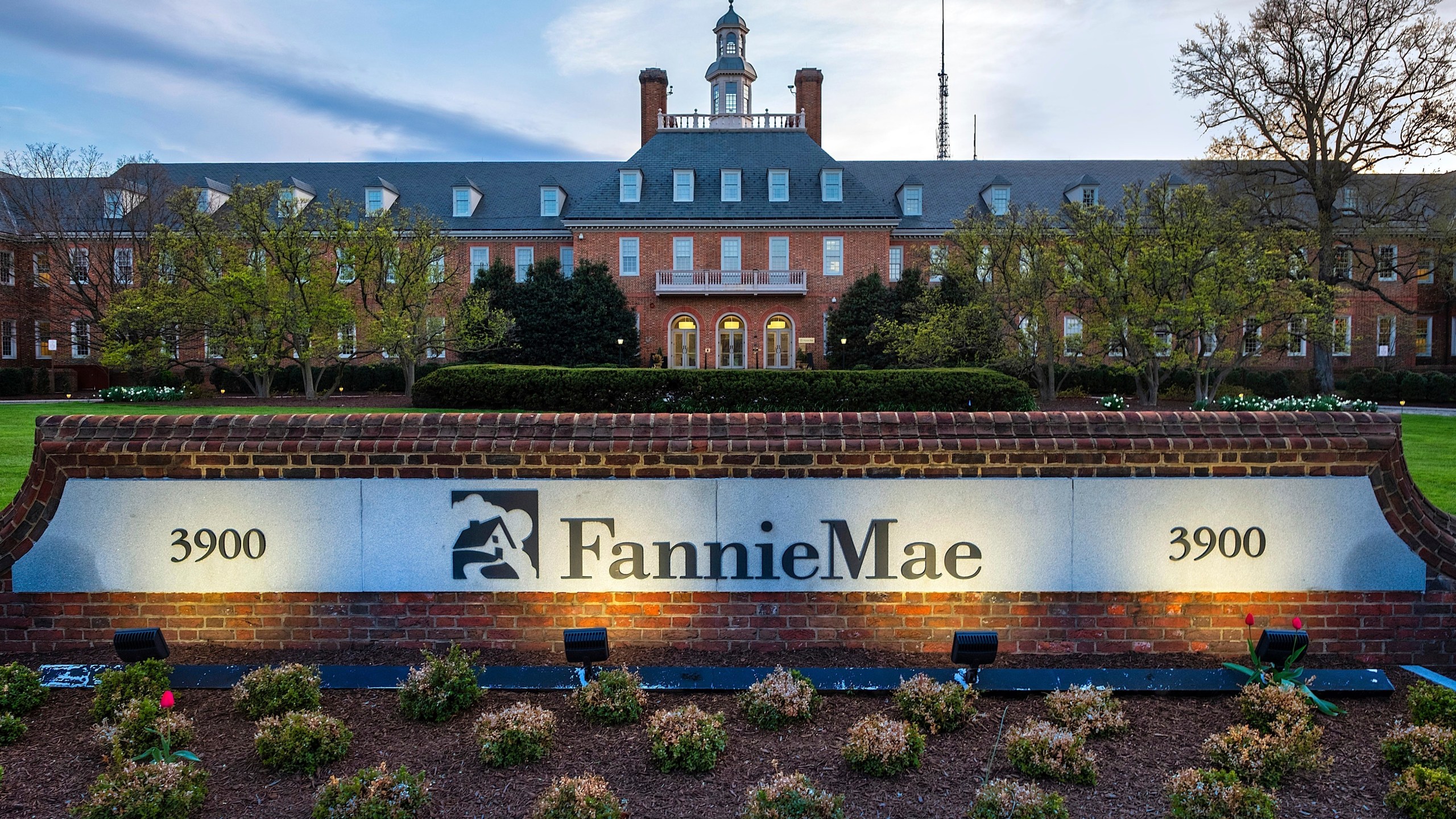 FILE- This April 21, 2018, file photo shows the Fannie Mae headquarters building in Washington. (AP Photo/J. David Ake, File)