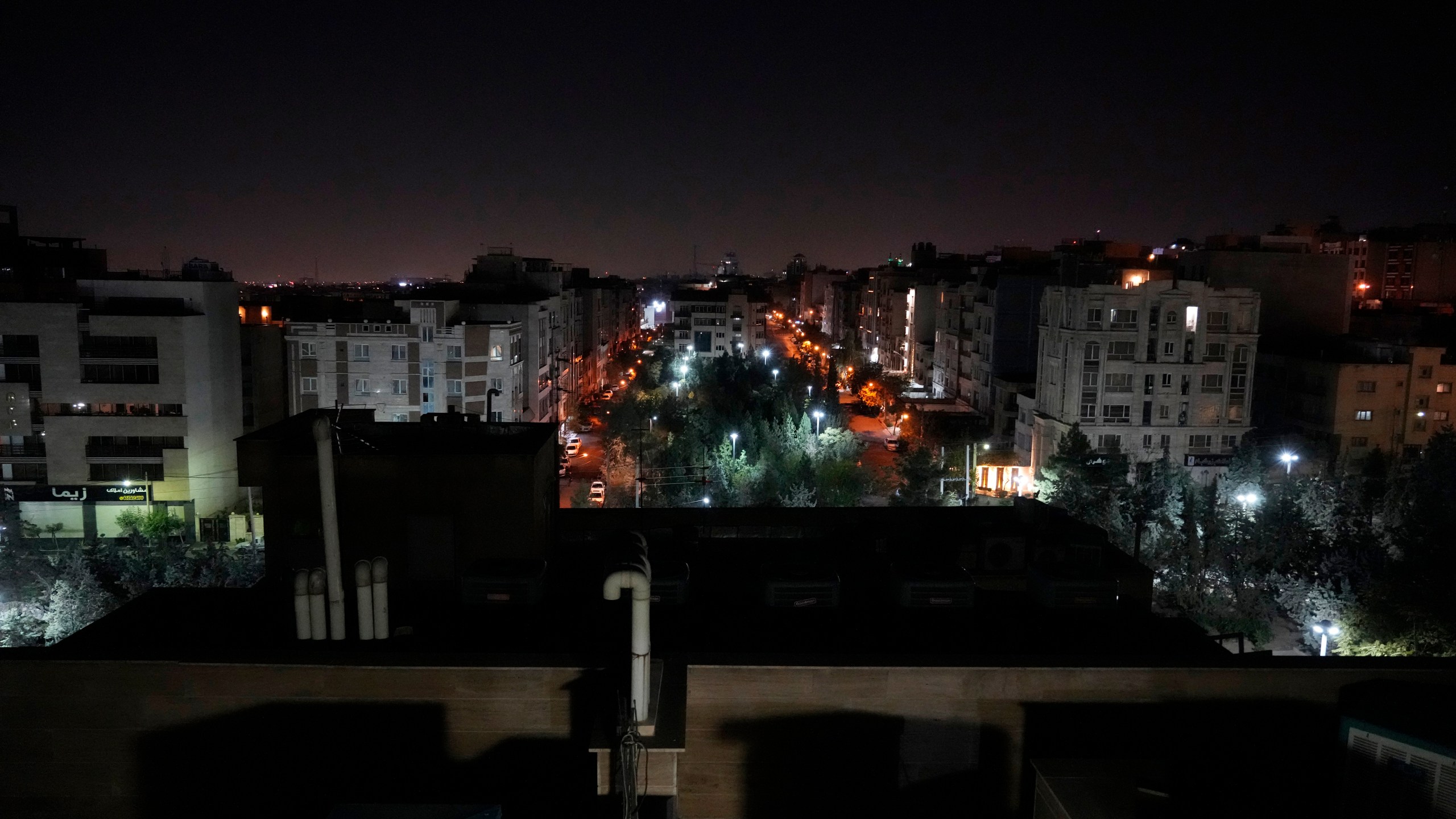 A view of Tehran capital of Iran is seen, early Saturday, Oct. 26, 2024. (AP Photo/Vahid Salemi)