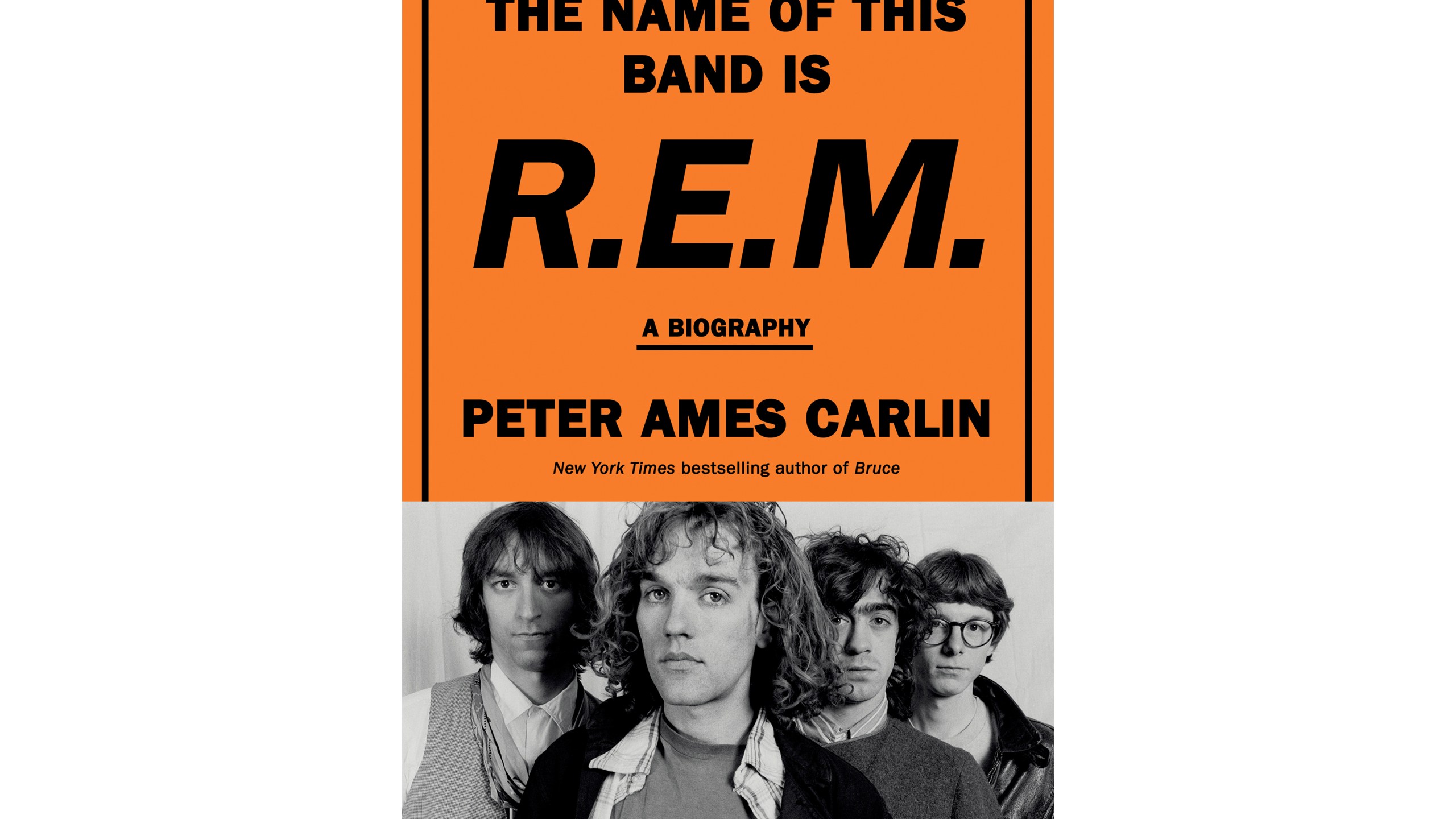 This image released by Doubleday shows "The Name of This Band is R.E.M." by Peter Ames Carlin. (Doubleday via AP)