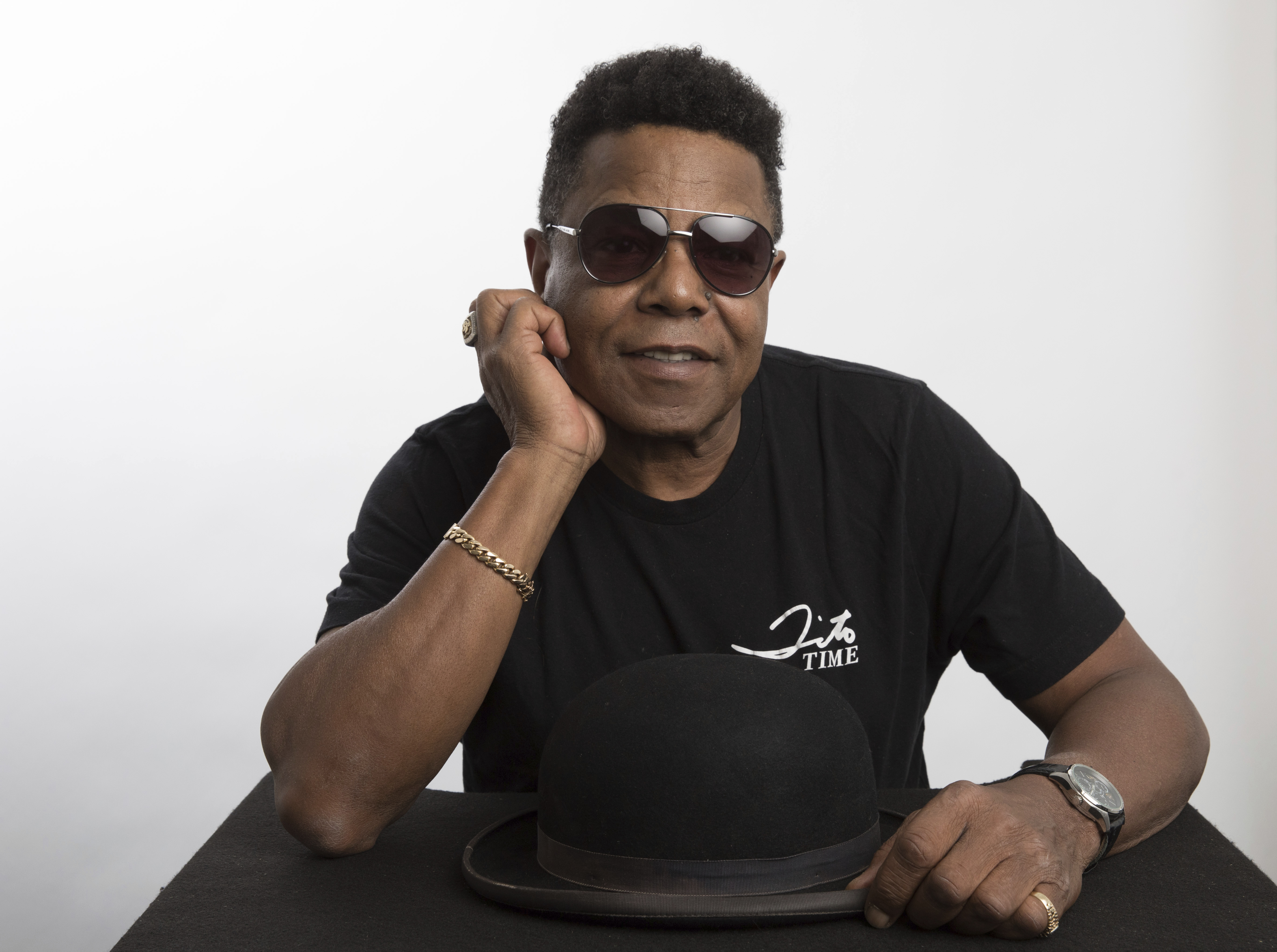 FILE - Tito Jackson, a member of the famed Jackson 5, poses for a portrait in Los Angeles, July 24, 2019, to promote his solo project, a new version of his 2017 song "One Way Street." (Mark Von Holden/Invision/AP, File)