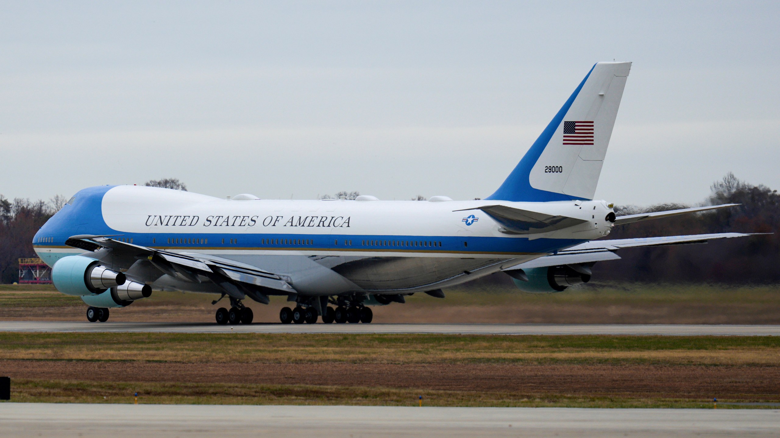 Air Force One takes off with President Joe Biden aboard at Joint Base Andrews, Md., Thursday, Nov. 14, 2024, en route to Lima, Peru to join other world leaders at the APEC Summit. (AP Photo/Jessica Rapfogel)