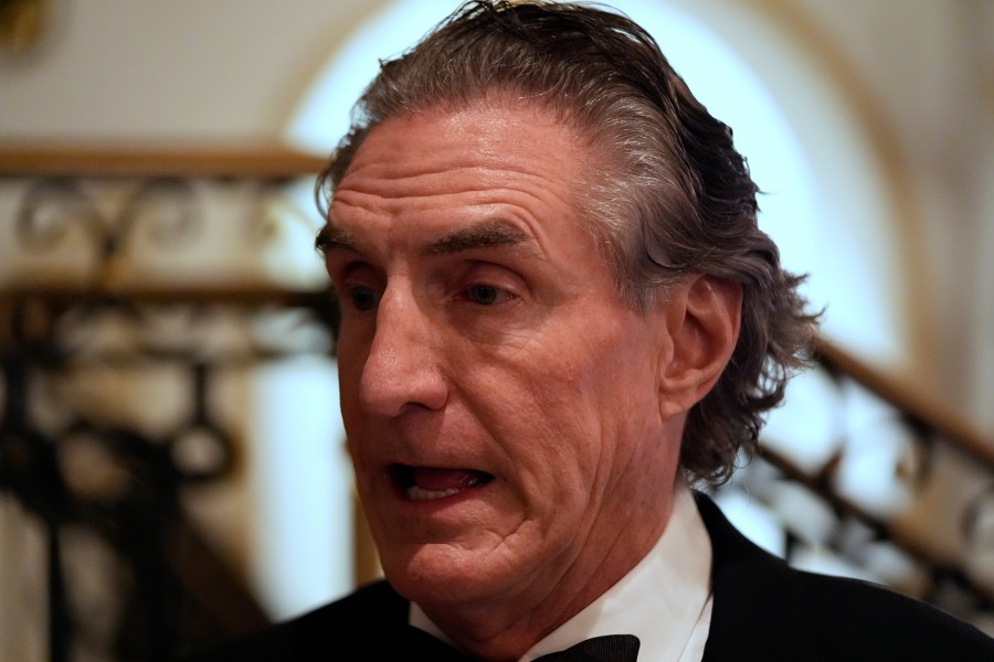 North Dakota Gov. Doug Burgum arrives before President-elect Donald Trump at an America First Policy Institute gala at his Mar-a-Lago estate, Thursday, Nov. 14, 2024, in Palm Beach, Fla. (AP Photo/Alex Brandon)