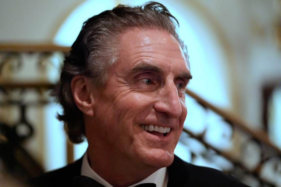 North Dakota Gov. Doug Burgum arrives before President-elect Donald Trump at an America First Policy Institute gala at his Mar-a-Lago estate, Thursday, Nov. 14, 2024, in Palm Beach, Fla. (AP Photo/Alex Brandon)