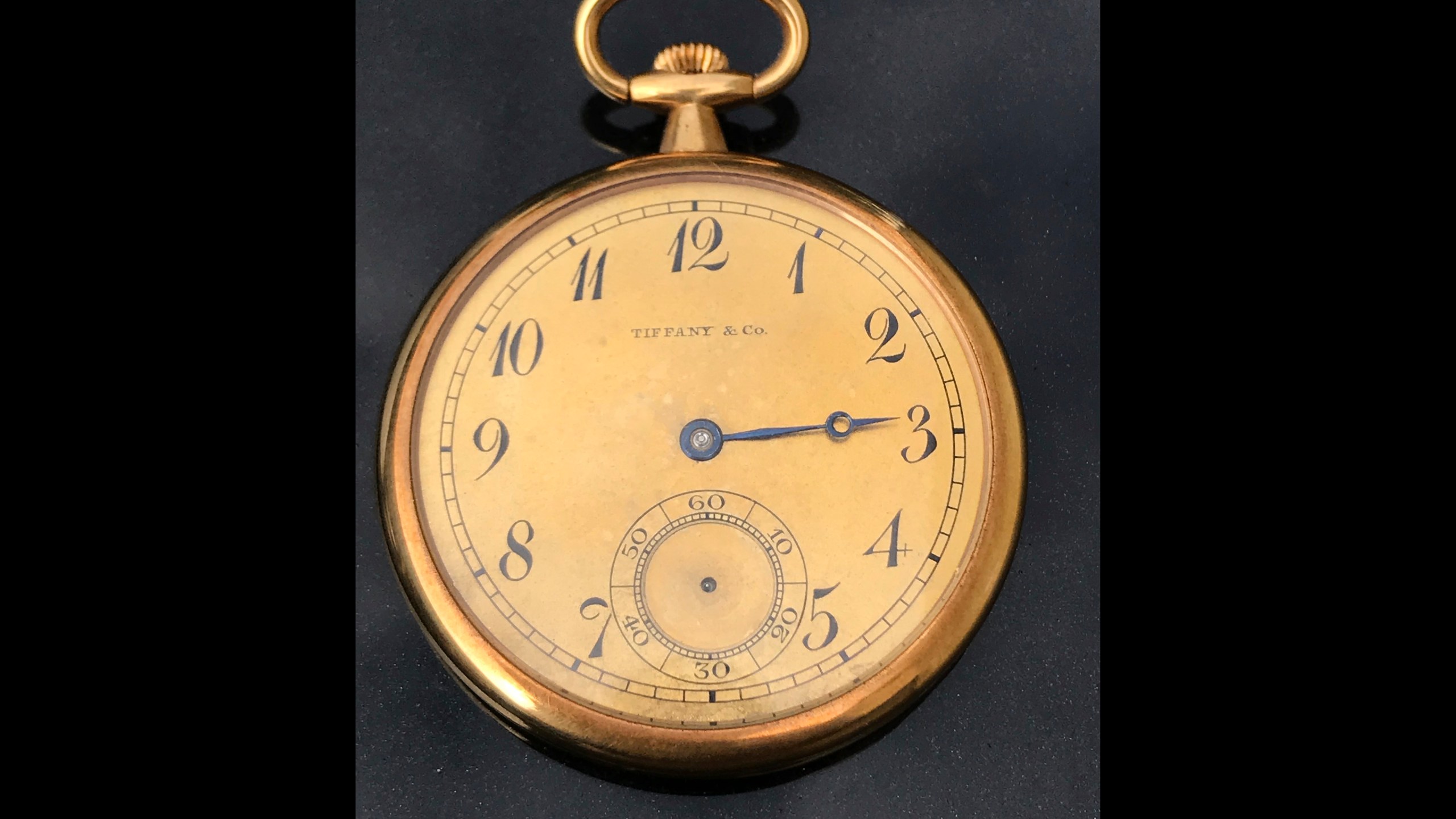 This undated photo made available by Henry Aldridge and Son shows a gold pocket watch that was given to Capt. Arthur Rostron, captain of RMS Carpathia that rescued 700 survivors of the Titanic. The watch sold at auction on Saturday Nov. 16, 2024 for nearly $2 million. (Andrew Aldridge/Henry Aldridge and Son via AP)