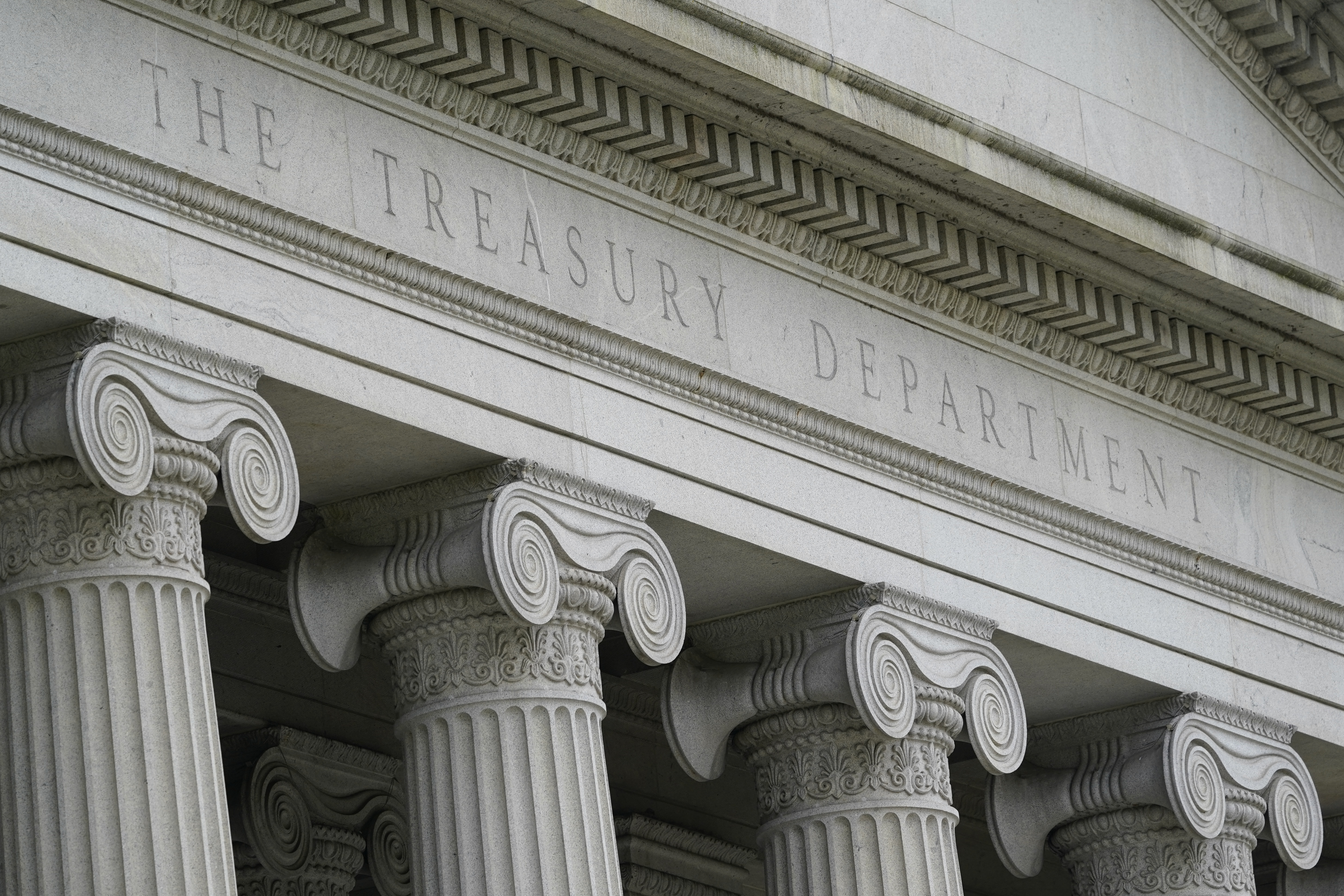 FILE - The Treasury Building is viewed in Washington, May 4, 2021. (AP Photo/Patrick Semansky, File)