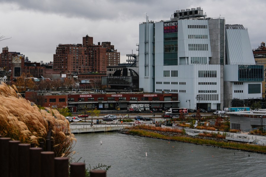 The Gansevoort Market and the Whitney Museum of American Art are seen from Little Island park, Friday, Nov. 22, 2024, in New York. (AP Photo/Julia Demaree Nikhinson)