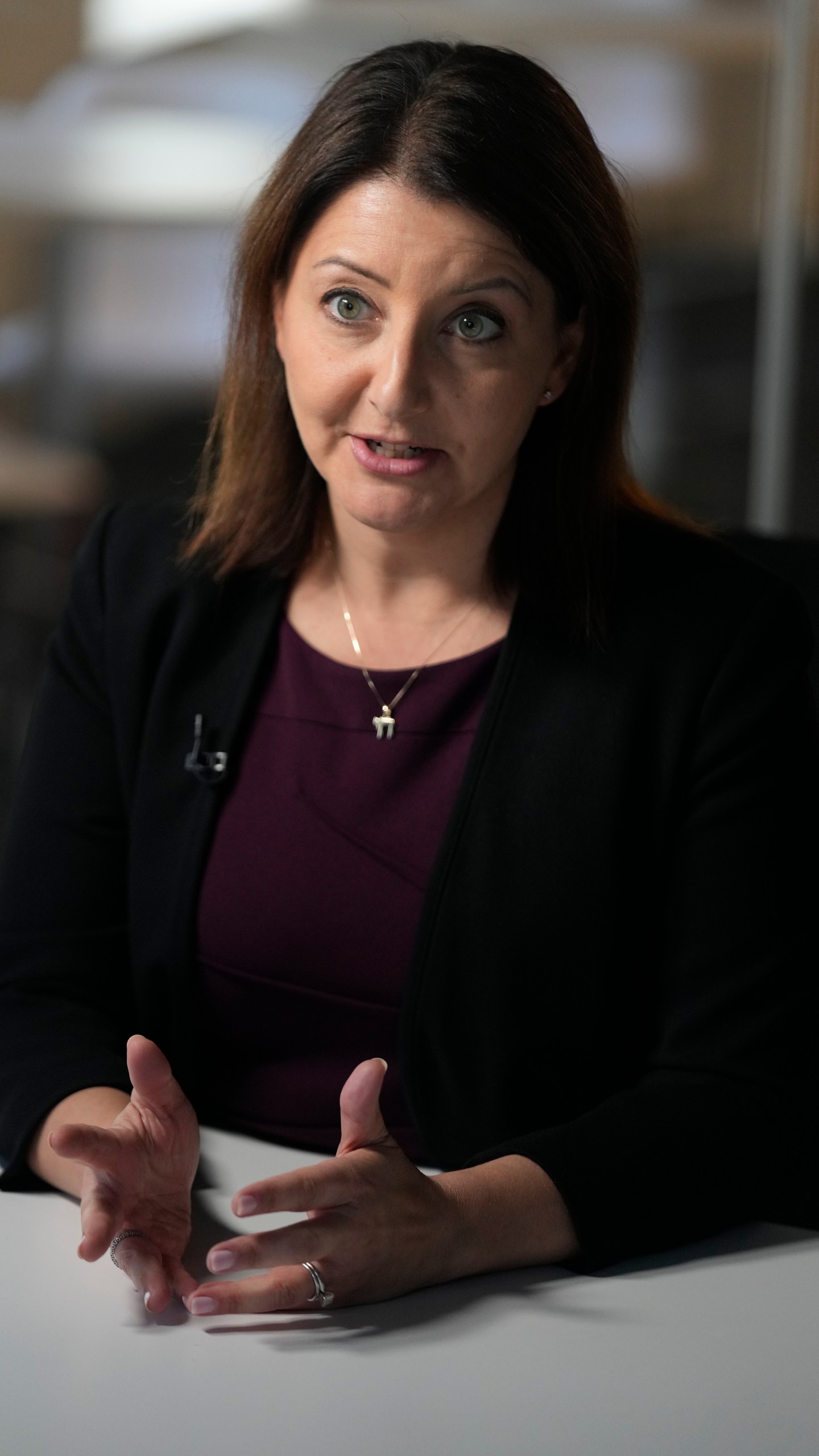 CDC director Dr. Mandy Cohen speaks during an interview with The Associated Press in New York, Monday, Nov. 25, 2024. (AP Photo/Seth Wenig)