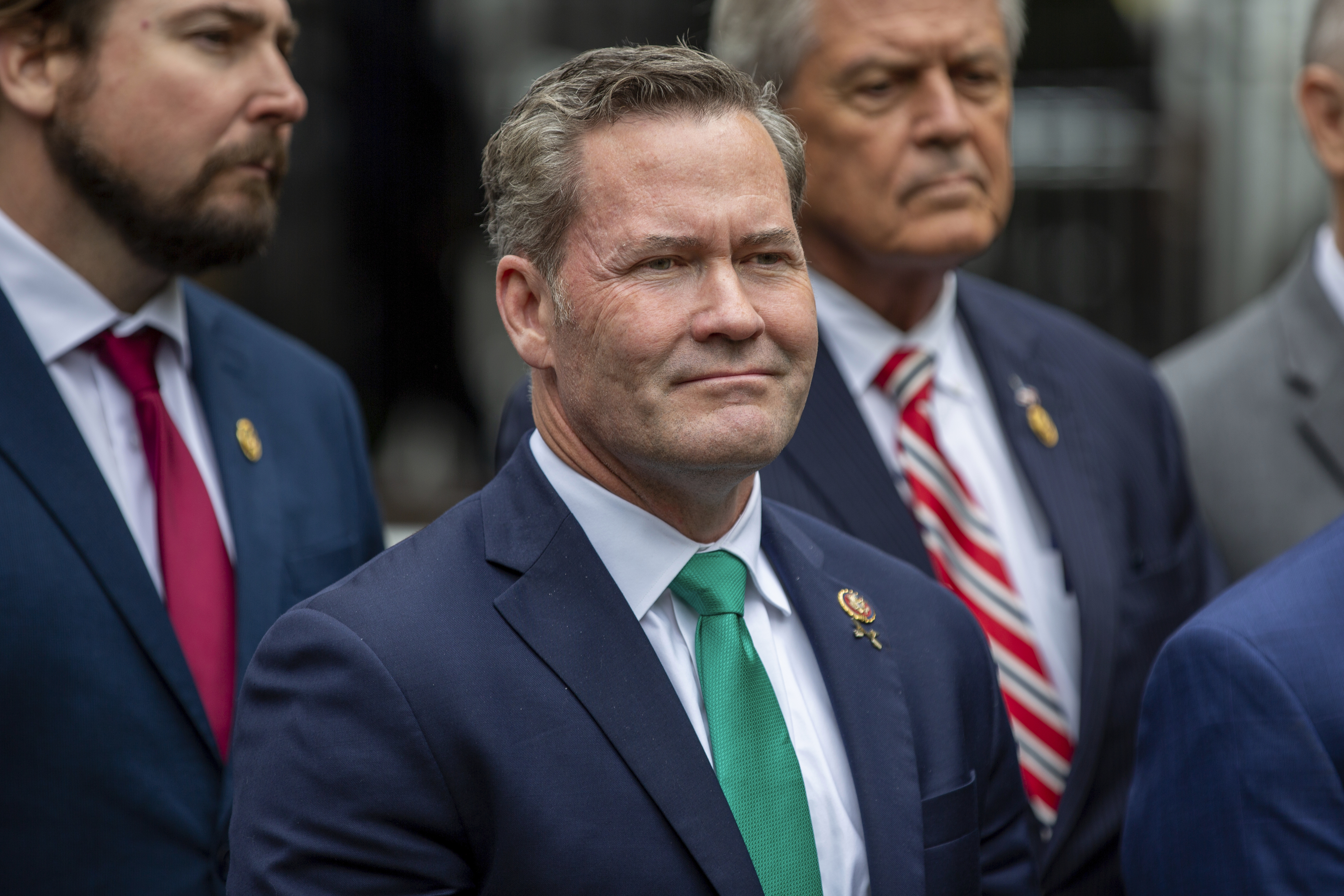 FILE - Rep. Michael Waltz, R-Fla., speaks outside the hush money criminal case of former president Donald Trump in New York, May 16, 2024. President-elect Donald Trump’s choice for defense secretary is still up in the air, but it’s a sure bet he will look to pick a loyalist following his tumultuous first term. (AP Photo/Ted Shaffrey, File)