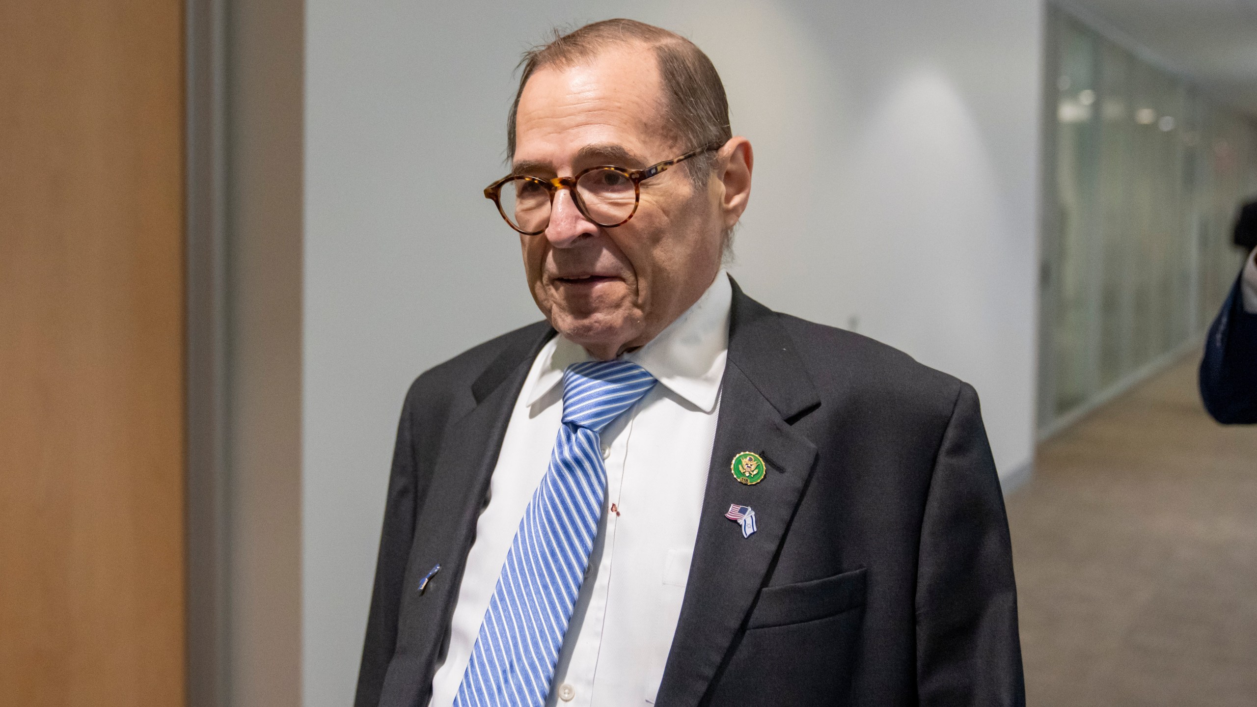 FILE - Rep. Jerry Nadler, D-N.Y., is pictured before a hearing, Nov. 7, 2023, in Washington. (AP Photo/Alex Brandon, File)