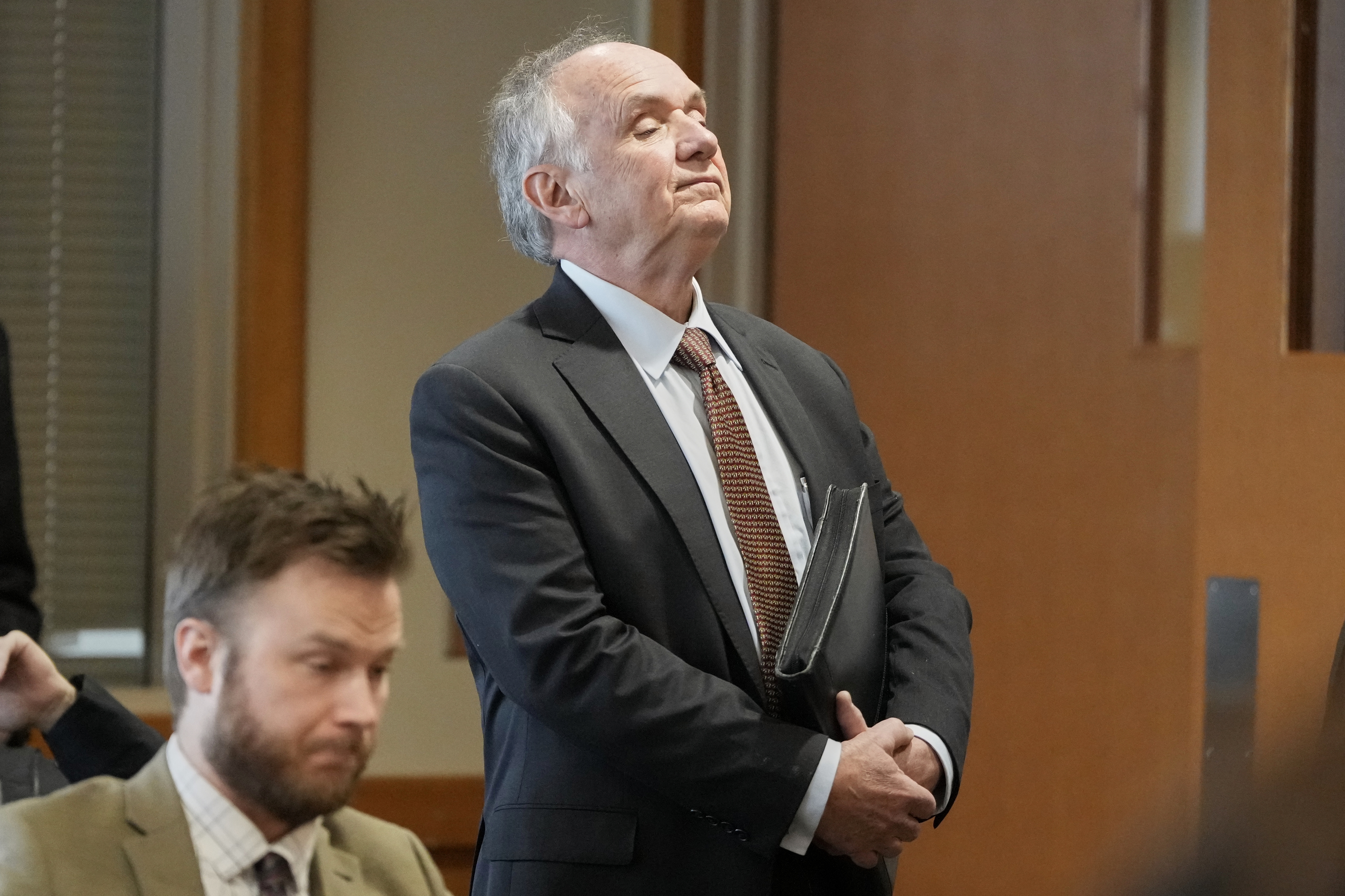 Jim Troupis is seen in a Dane County courtroom before his hearing Wednesday, Dec. 12, 2024, in Madison, Wis. (AP Photo/Morry Gash)