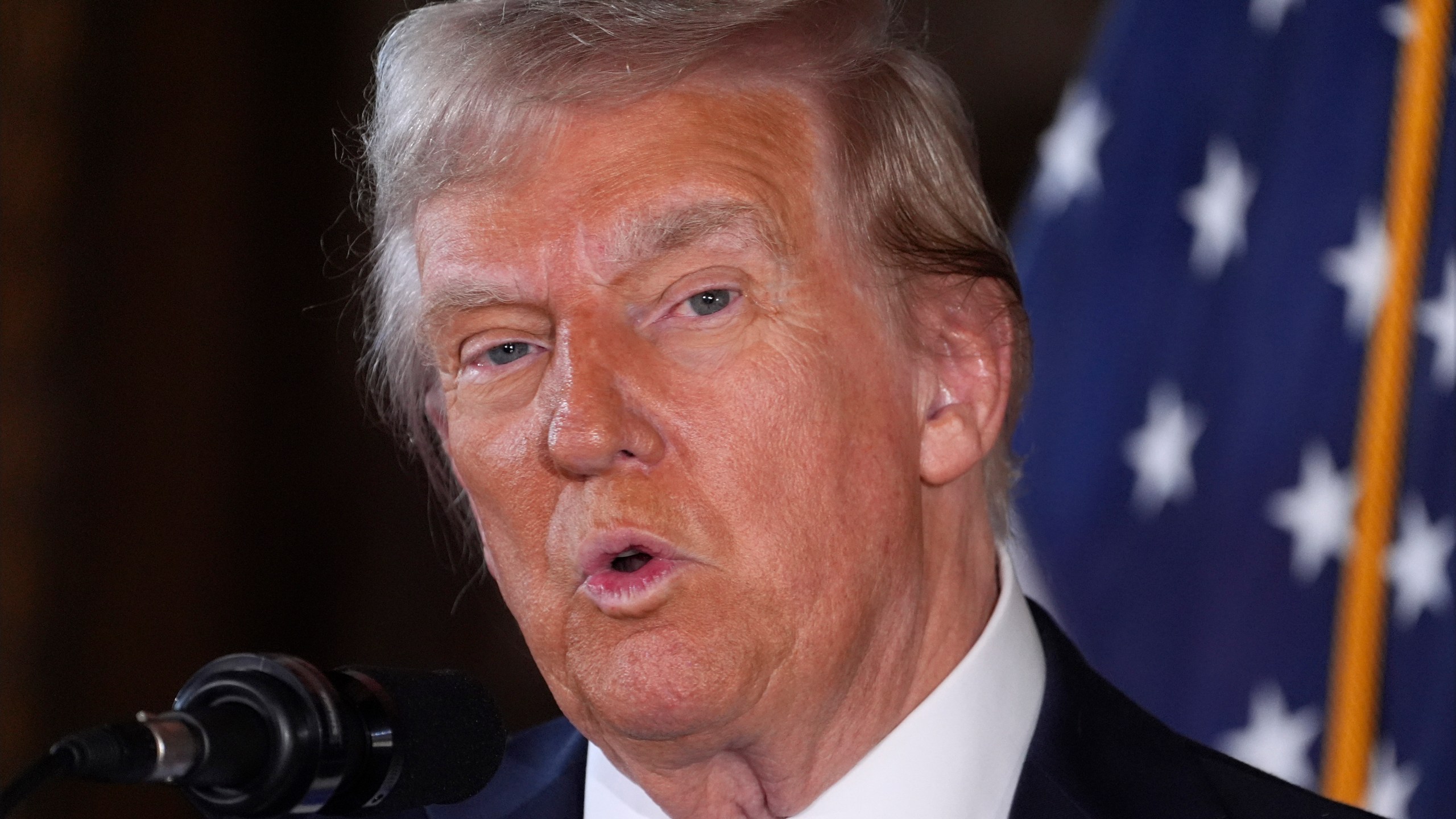 FILE - President-elect Donald Trump speaks during a news conference at Mar-a-Lago, Monday, Dec. 16, 2024, in Palm Beach, Fla. (AP Photo/Evan Vucci, file)