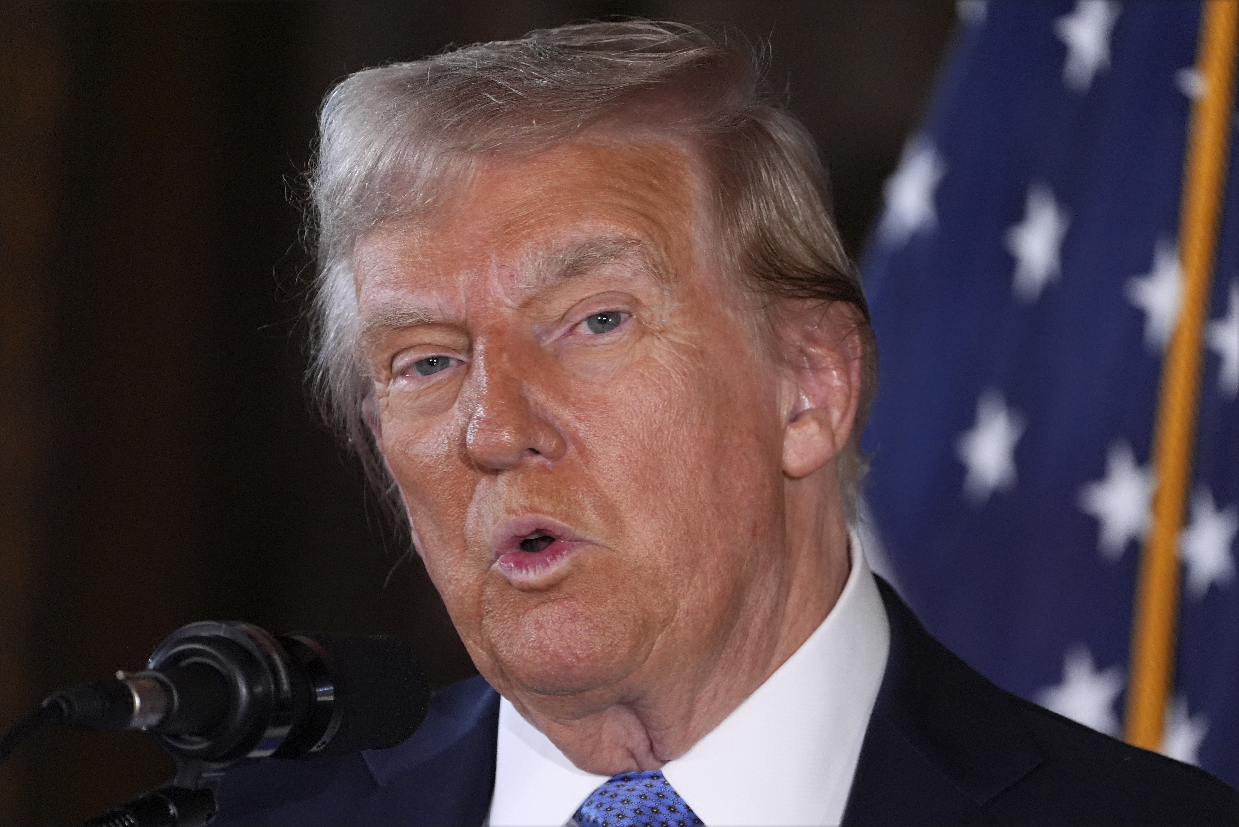 FILE - President-elect Donald Trump speaks during a news conference at Mar-a-Lago, Monday, Dec. 16, 2024, in Palm Beach, Fla. (AP Photo/Evan Vucci, file)