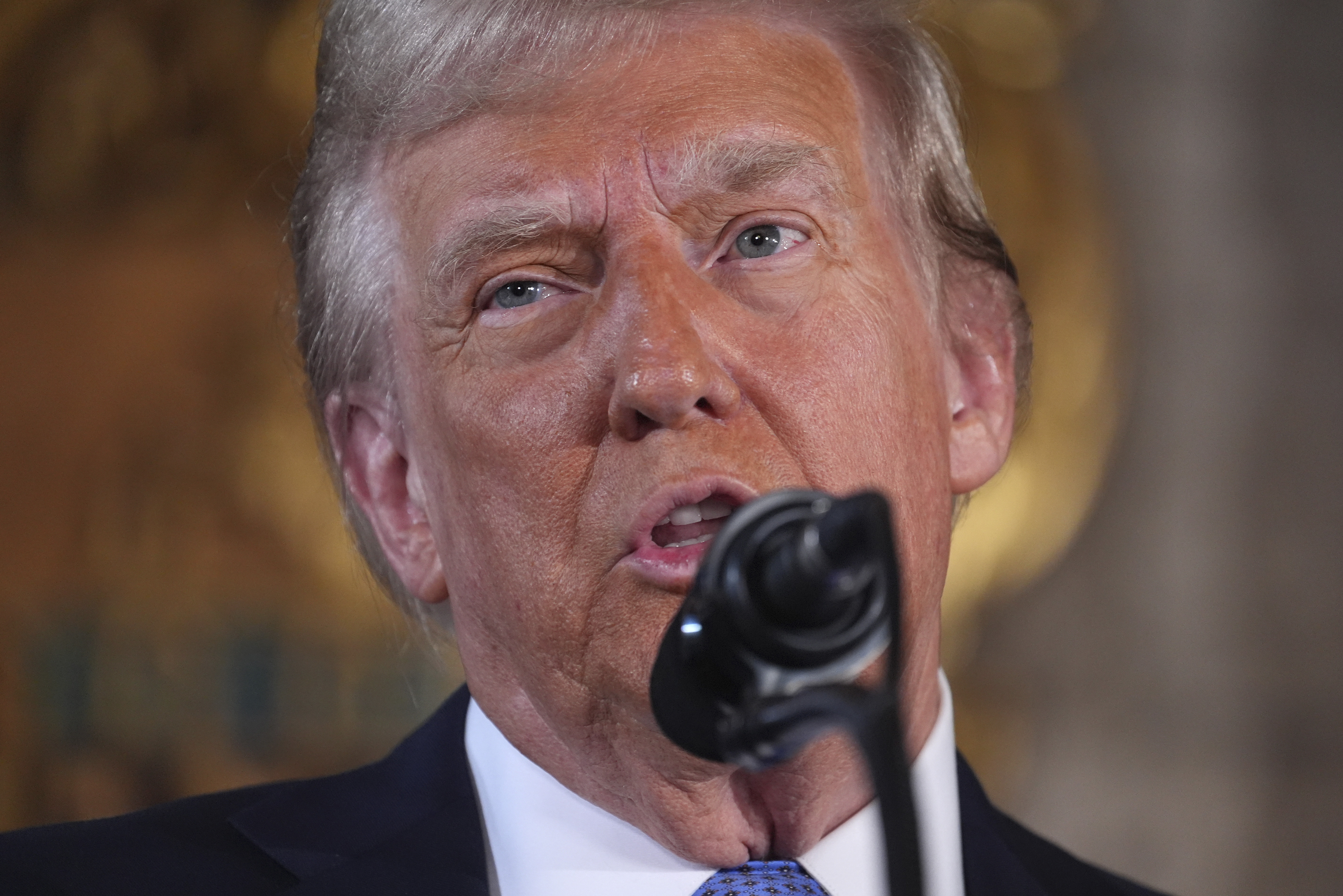 President-elect Donald Trump speaks during a news conference at Mar-a-Lago, Monday, Dec. 16, 2024, in Palm Beach, Fla. (AP Photo/Evan Vucci)