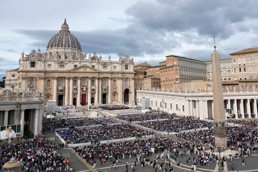 FILE - A view of St. Peter's Square is pictured at the Vatican, Oct. 20, 2024. (AP Photo/Andrew Medichini, File)