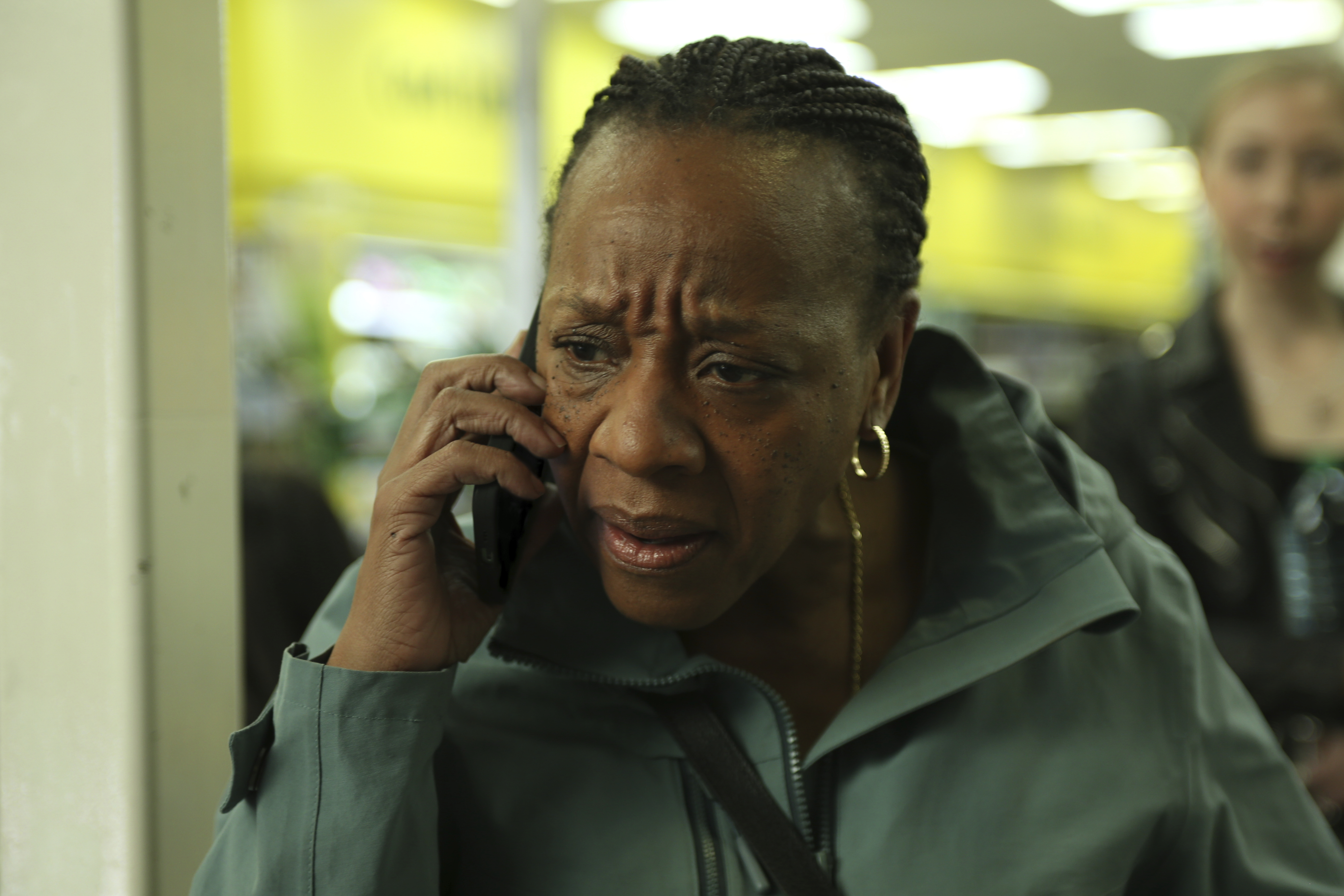 This image released by Bleecker Street shows Marianne Jean-Baptiste in a scene from "Hard Truths." (Simon Mein/Bleecker Street via AP)