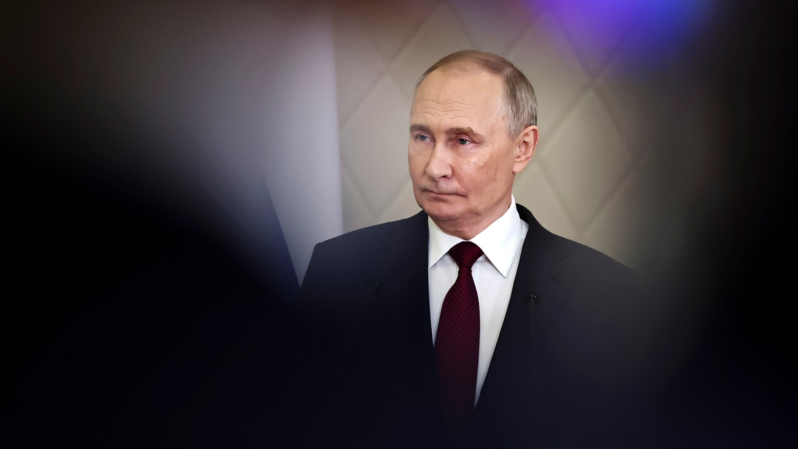 FILE - Russian President Vladimir Putin appears before the media after the summit of the Collective Security Treaty Organization in Astana, Kazakhstan, on Nov. 28, 2024. (Mikhail Tereshchenko, Sputnik, Kremlin Pool Photo via AP, File)