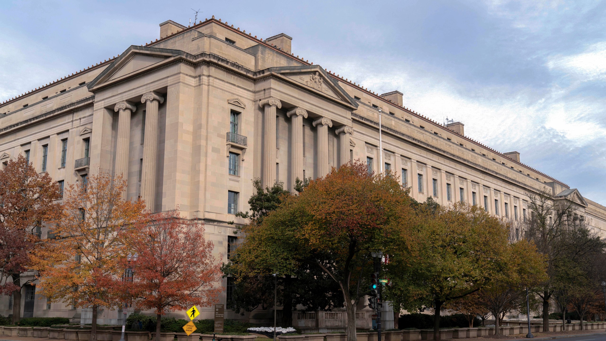 FILE - The U.S. Department of Justice building is seen in Washington, Dec. 7, 2024. (AP Photo/Jose Luis Magana, File)