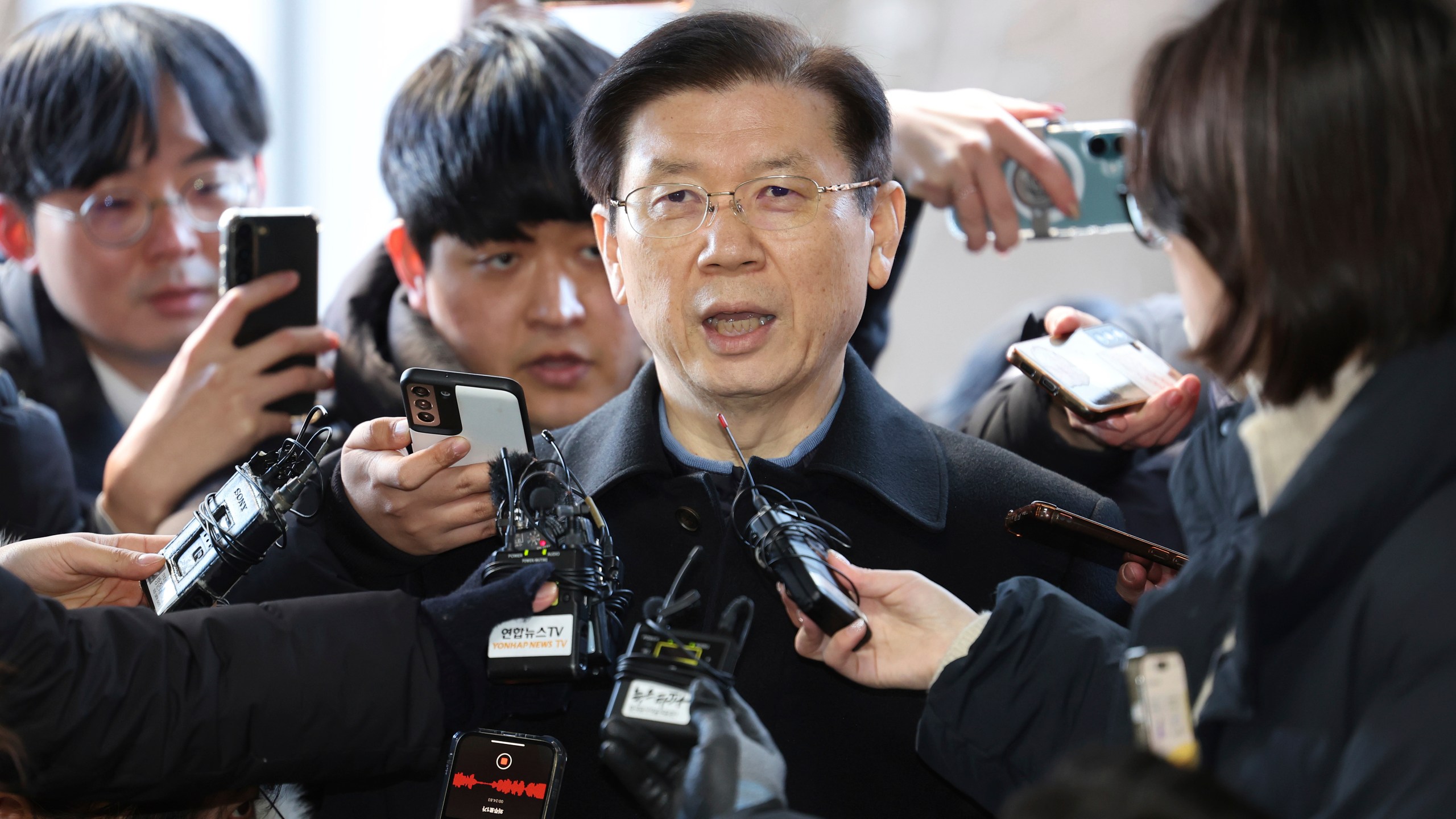 Park Jong-joon, the chief of the presidential security service, arrives at the Joint Investigation Headquarters in Seoul, South Korea, Friday, Jan. 10, 2025. (Lim Hwa-young/Yonhap via AP)