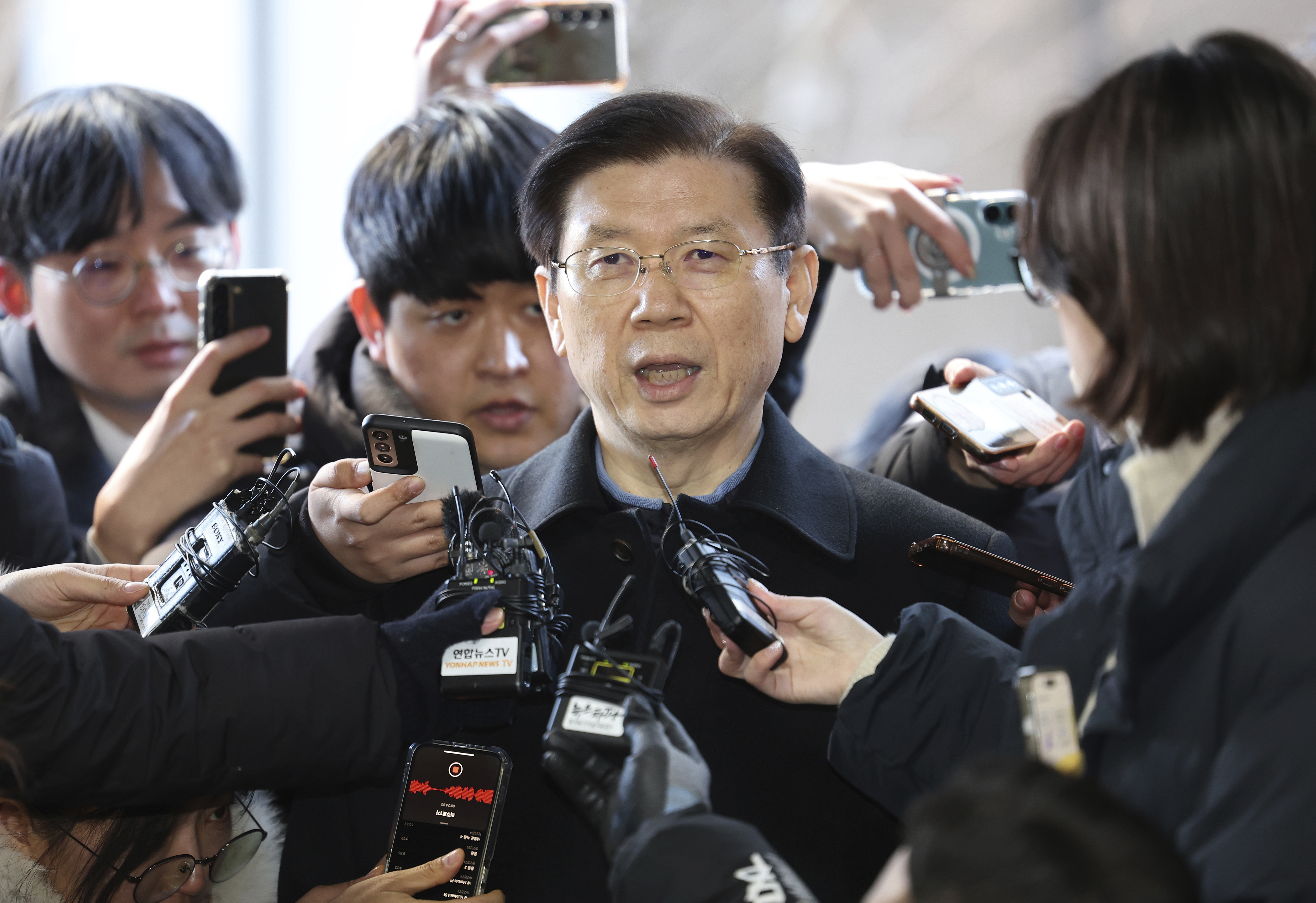 Park Jong-joon, the chief of the presidential security service, arrives at the Joint Investigation Headquarters in Seoul, South Korea, Friday, Jan. 10, 2025. (Lim Hwa-young/Yonhap via AP)