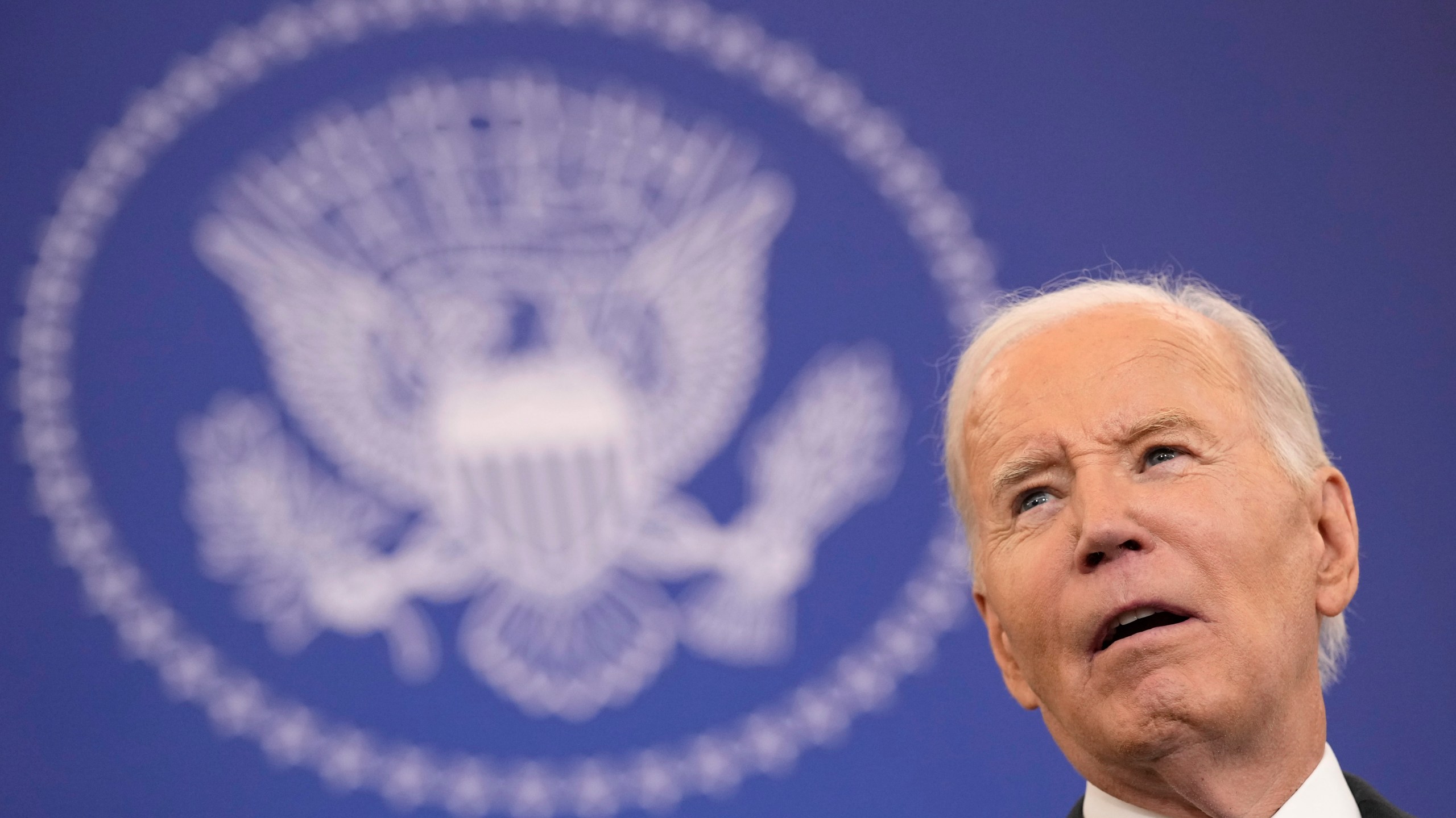 President Joe Biden speaks about foreign policy during a speech at the State Department in Washington, Monday, Jan. 13, 2025. (AP Photo/Susan Walsh)