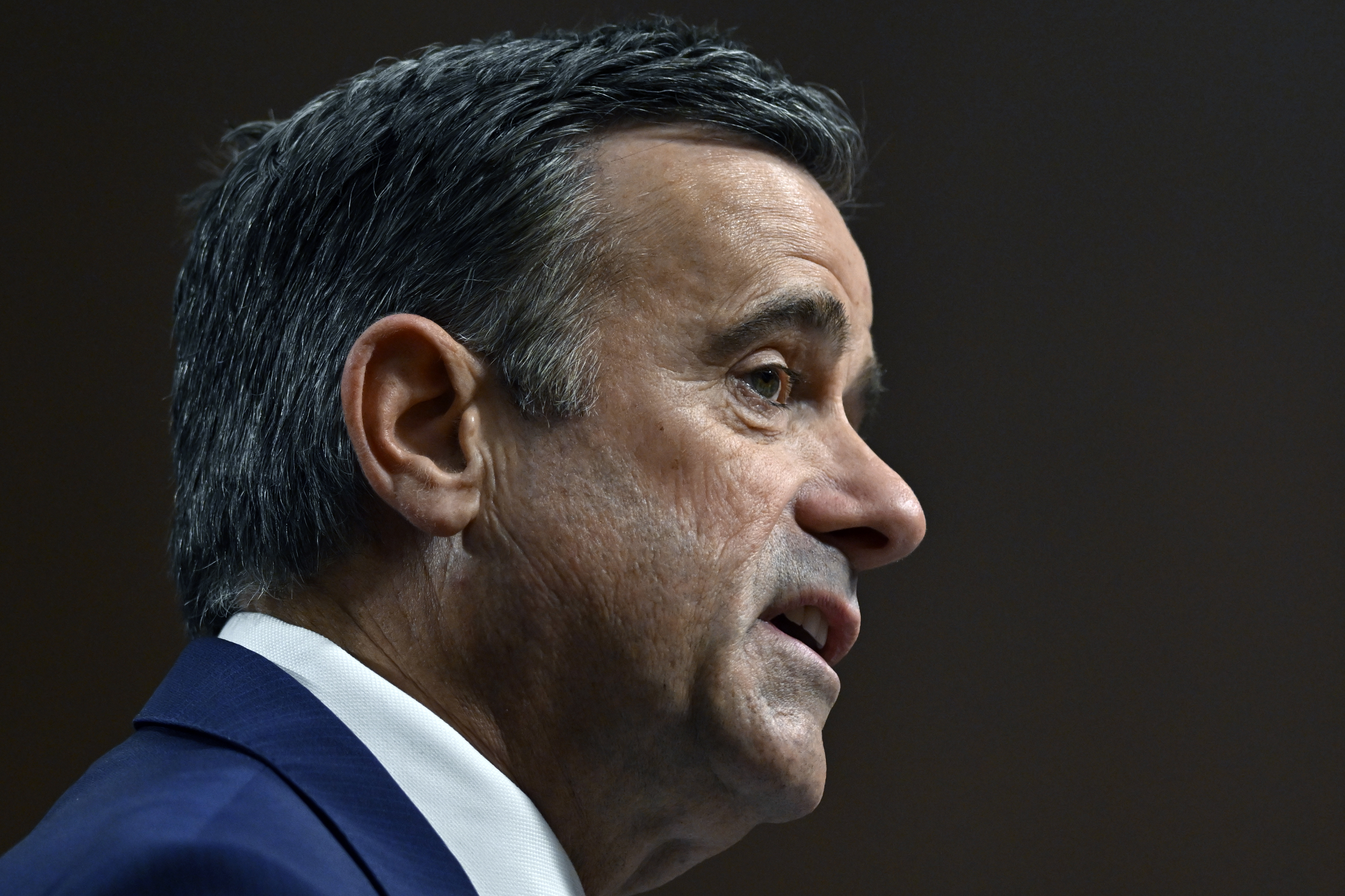 John Ratcliffe, President-elect Donald Trump's choice to be the Director of the Central Intelligence Agency, appears before the Senate Intelligence Committee for his confirmation hearing, at the Capitol in Washington, Wednesday, Jan. 15, 2025. (AP Photo/John McDonnell)