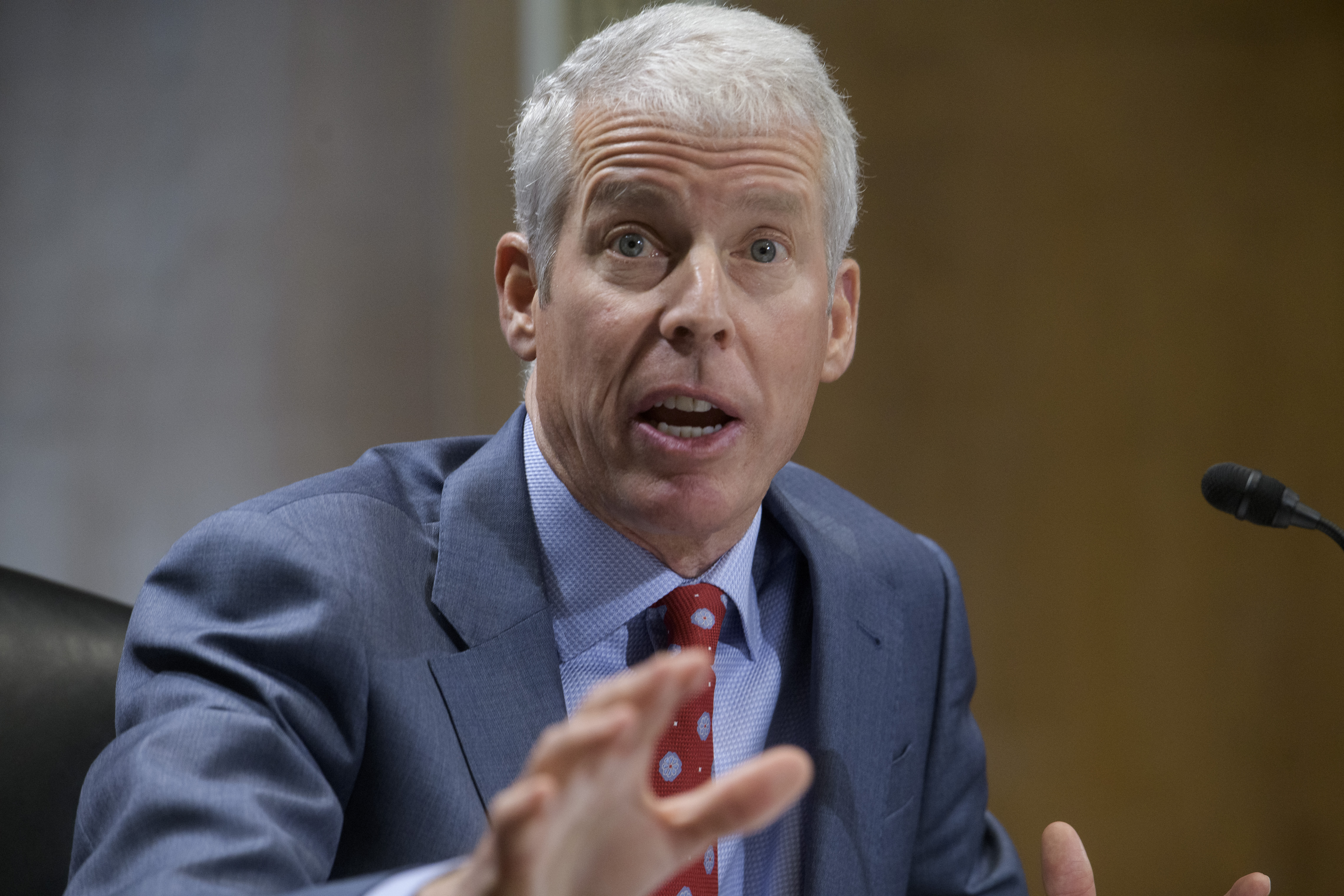 Chris Wright, President-elect Donald Trump's nominee to be Secretary of Energy, testifies during a Senate Committee on Energy and Natural Resources hearing for his pending confirmation, on Capitol Hill, Wednesday, Jan. 15, 2025, in Washington. (AP Photo/Rod Lamkey, Jr.)