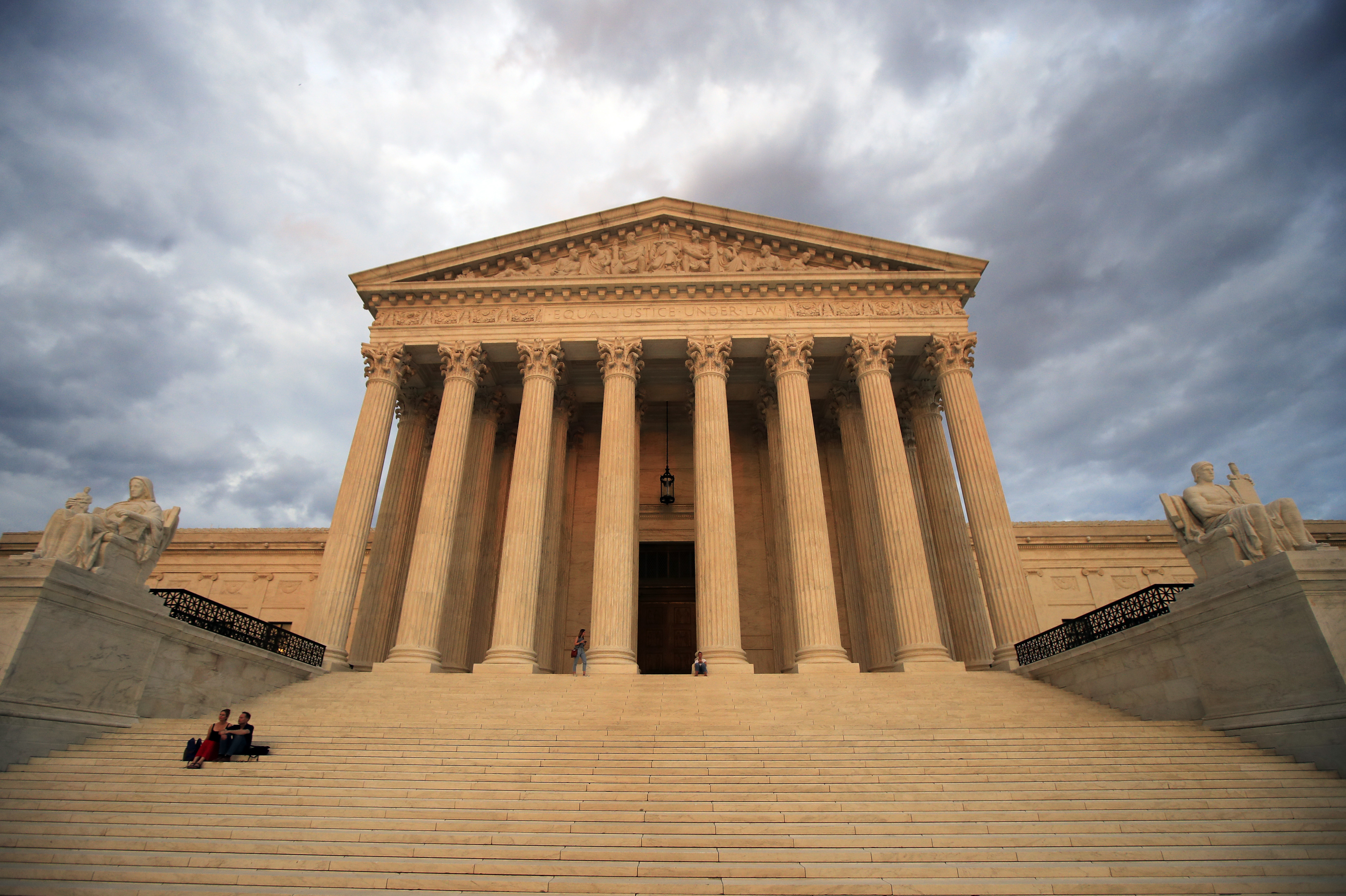 FILE - The U.S. Supreme Court is seen near sunset in Washington, Oct. 18, 2018. (AP Photo/Manuel Balce Ceneta, File)